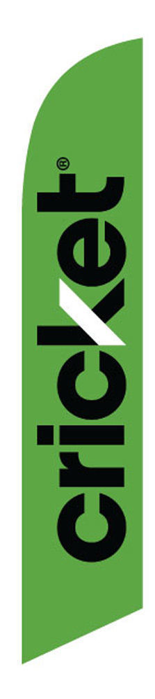 CRICKET MOBILE WINDLESS SWOOPER FLAGS BANNER FREE SHIPPING-FLAG ONLY