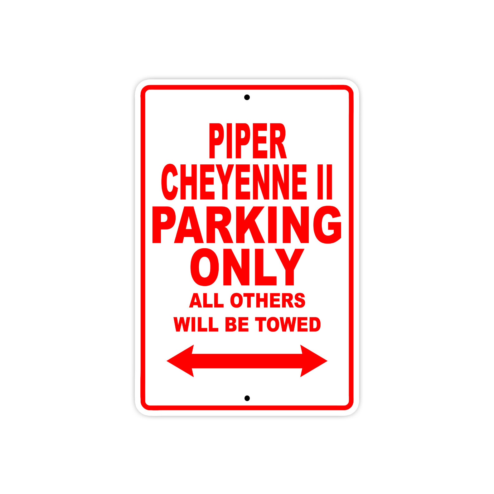 Piper Cheyenne II Parking Only Jet Aircraft Parking Notice Aluminum Metal Sign