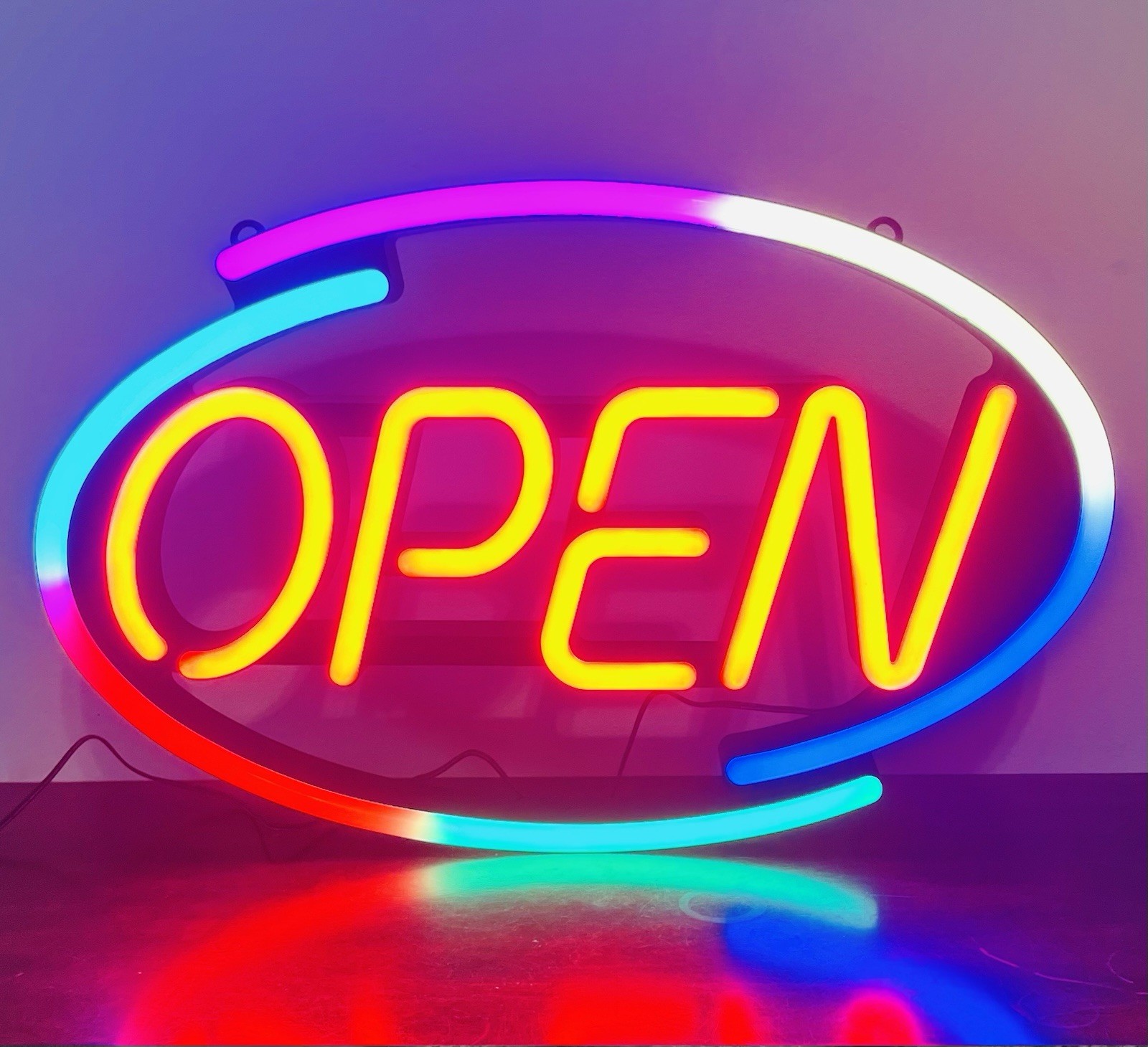 Pro-Lite Ultra Bright LED Open Sign with Remote Control and Flashing Effects EUC