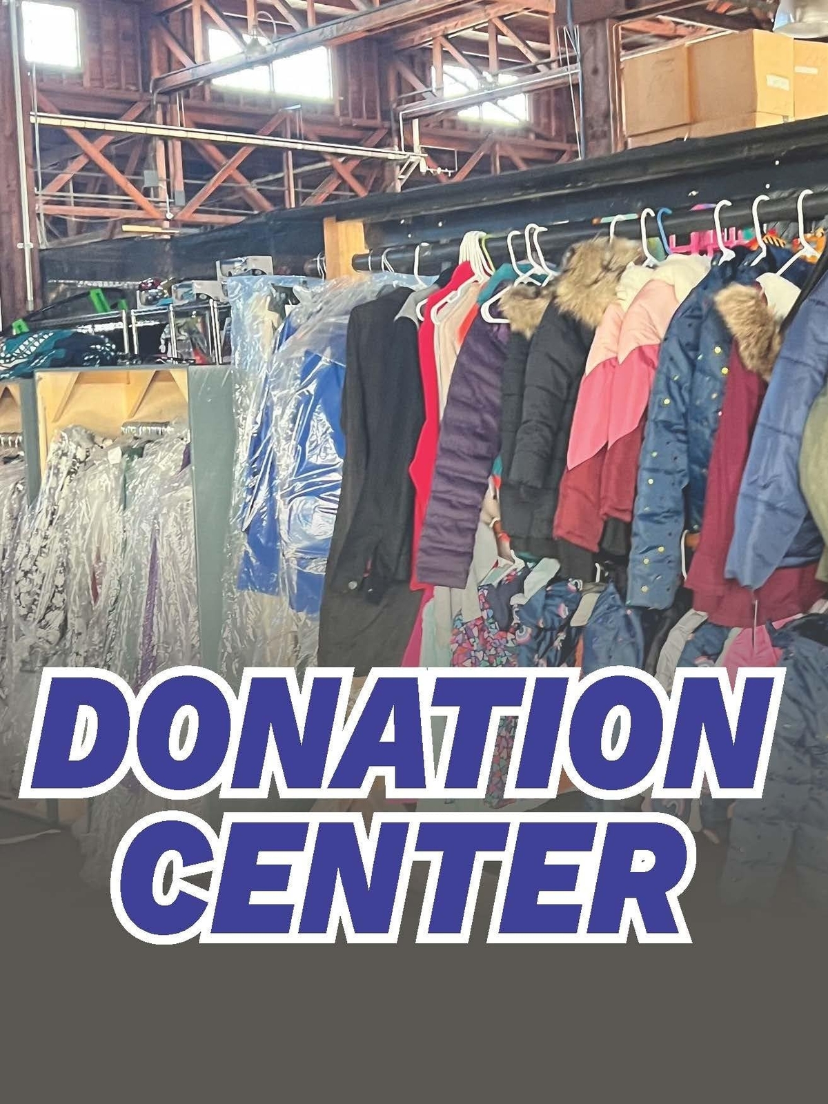 Donation Center | Retail Window Display Sign | 18″W x 24″H
