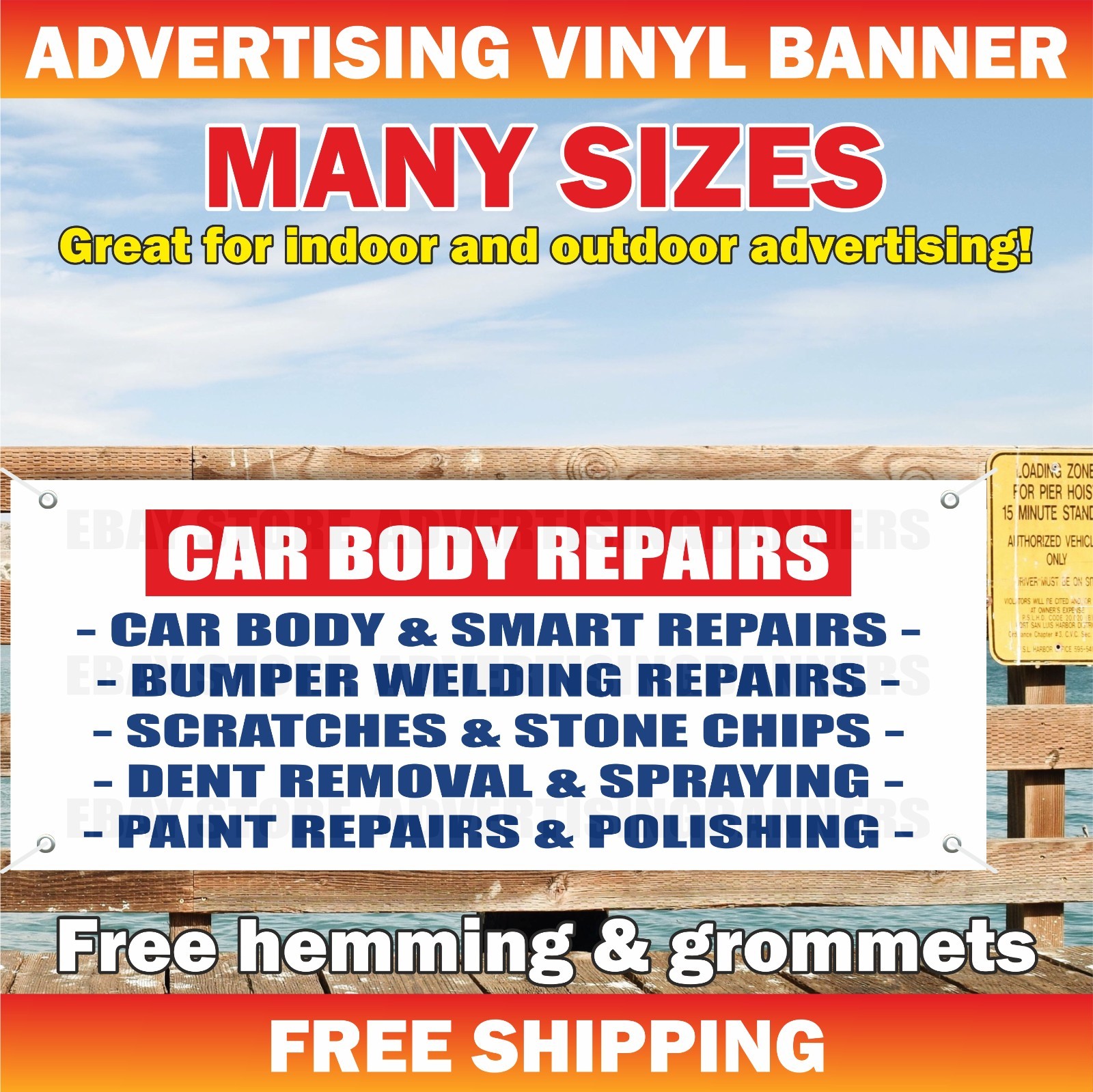 CAR BODY REPAIRS Advertising Banner Vinyl Sign SERVICE Auto Garage SMART REPAIRS