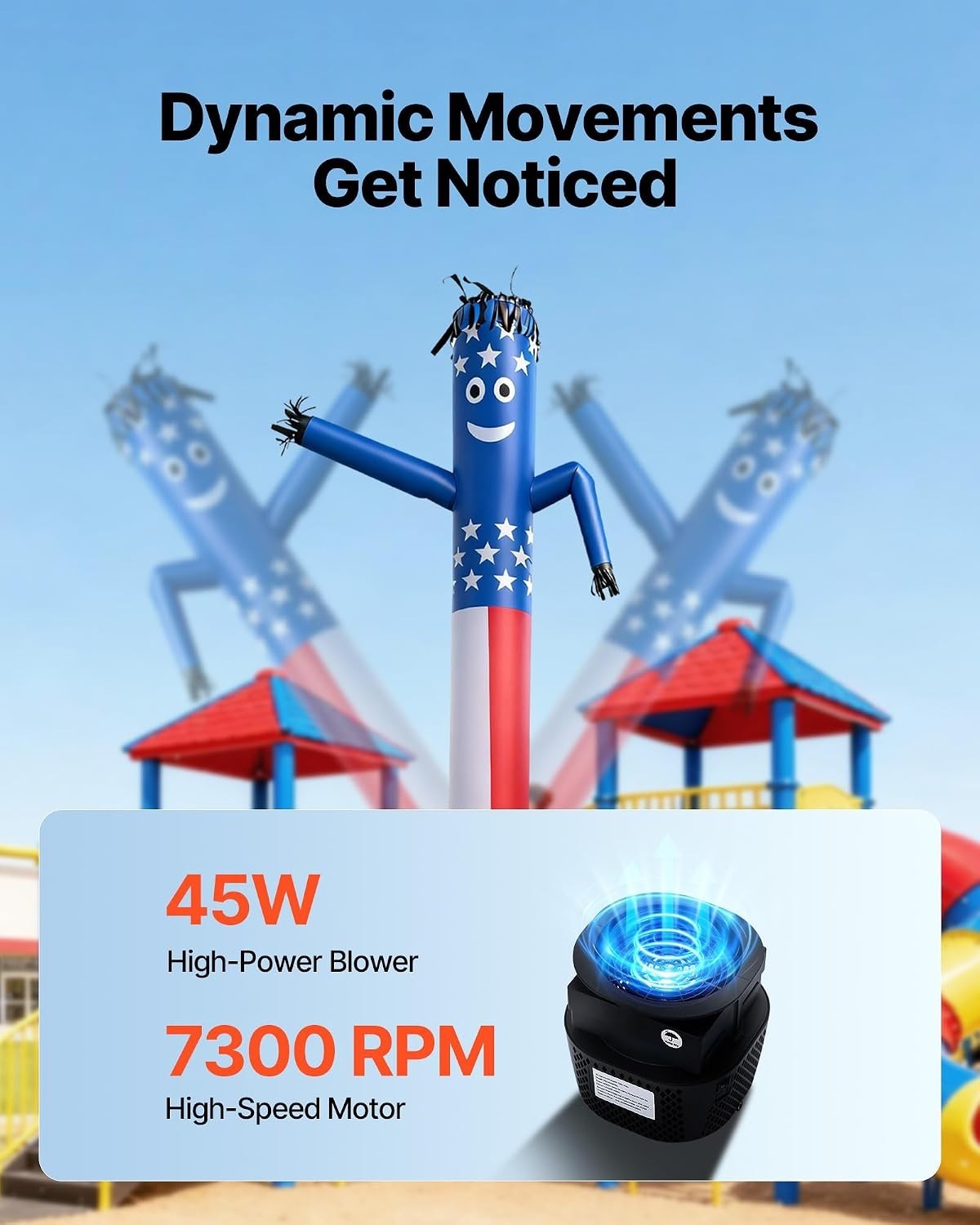 Vevor Inflatable Tube Man With Blower 6 Ft Wacky Waving
