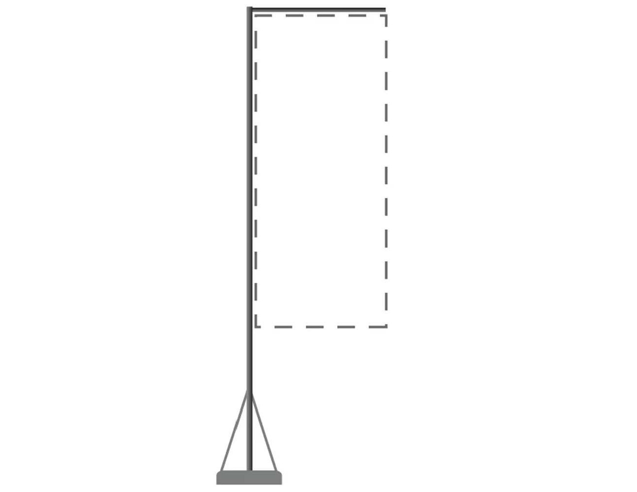 NEW 16′ Mondo Flag Display HARDWARE ONLY NO FLAG