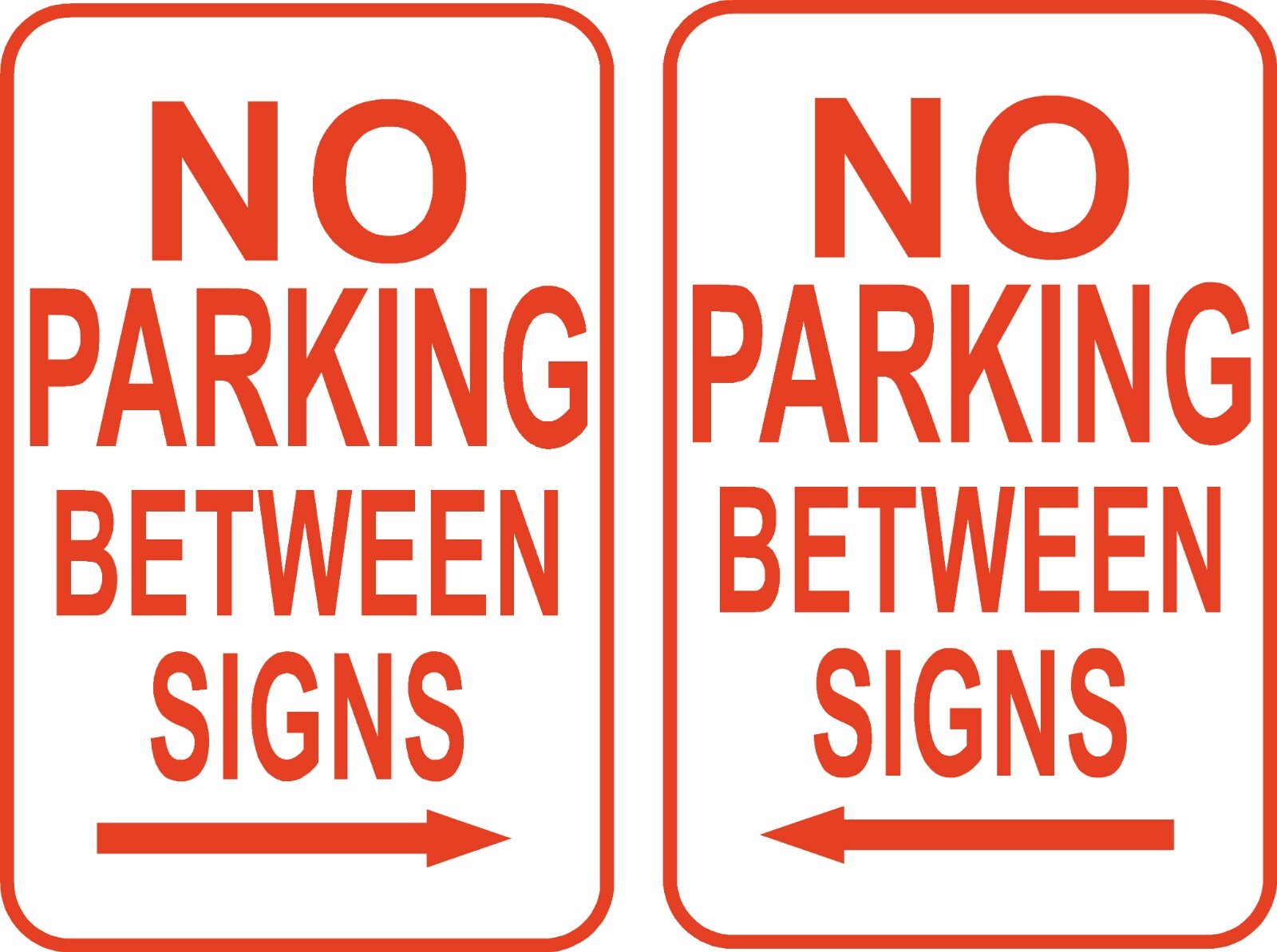 No Parking Between Signs 12″ x 18″ Aluminum Street Road Garage #61 & 62 USA