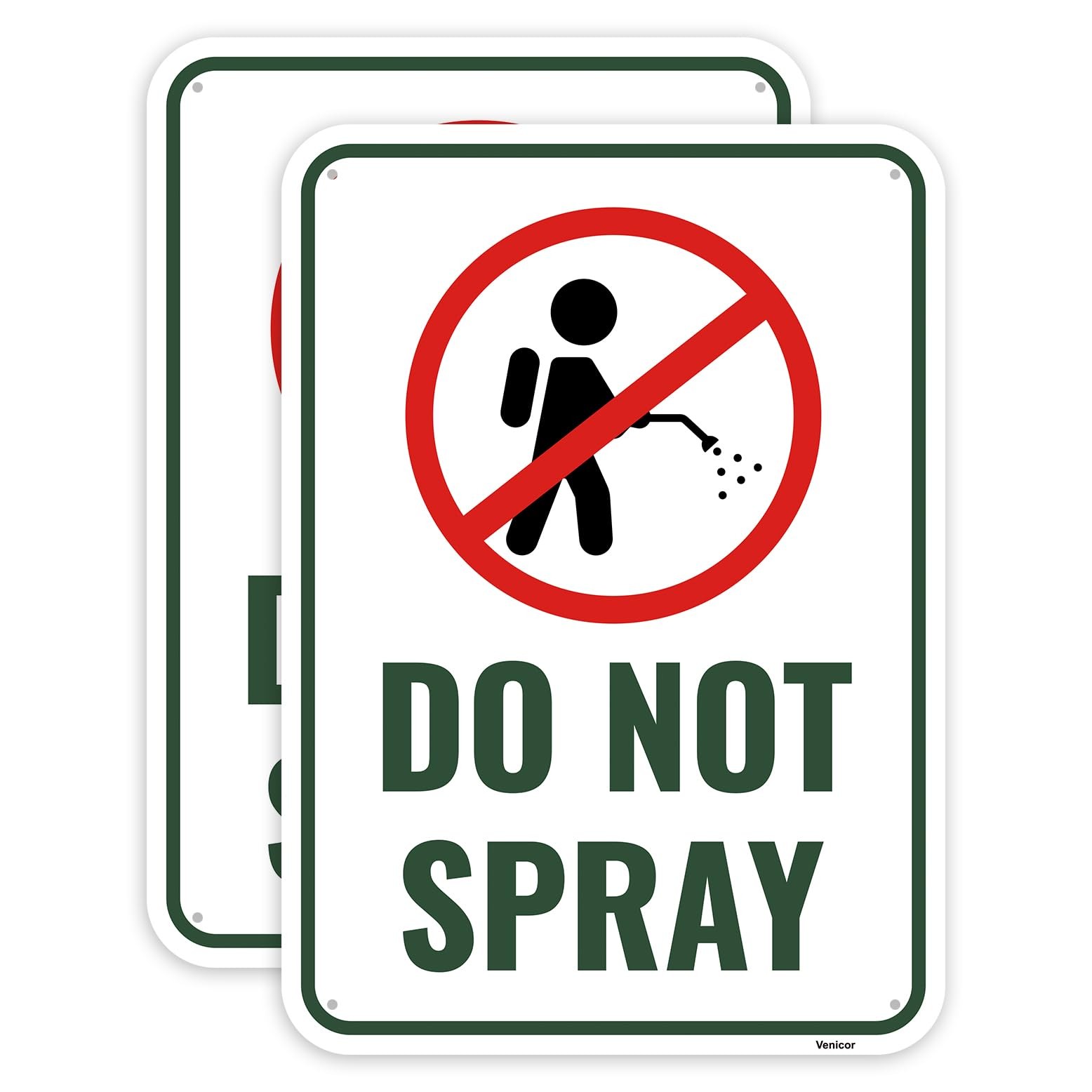 2PC Do Not Spray Sign, 14 x 10 Inches Aluminum No Spray Pesticide Sign