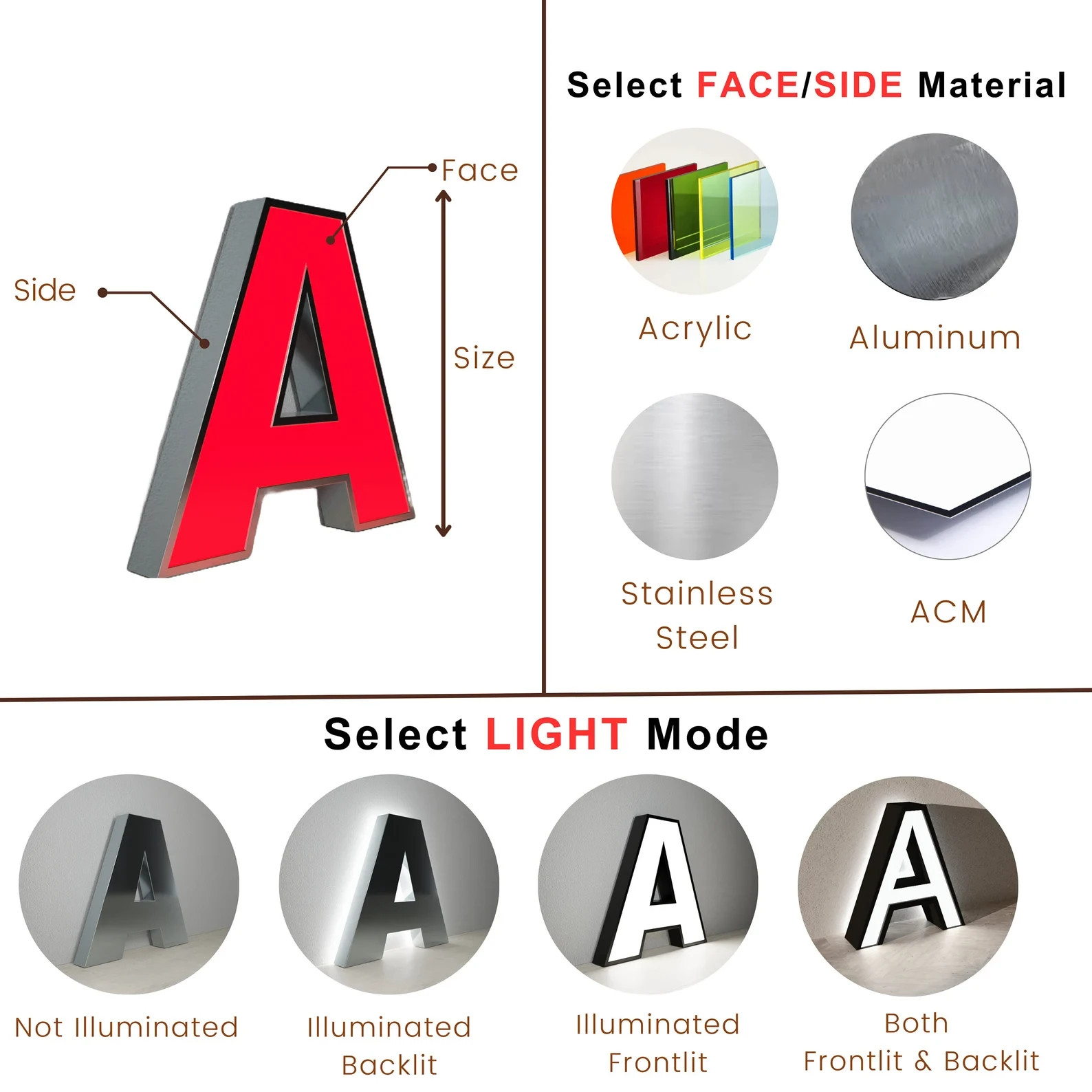 𝑵𝓙 Custom 3D Channel Letters LED Front Lit Storefront & Indoor Outdoor Signage
