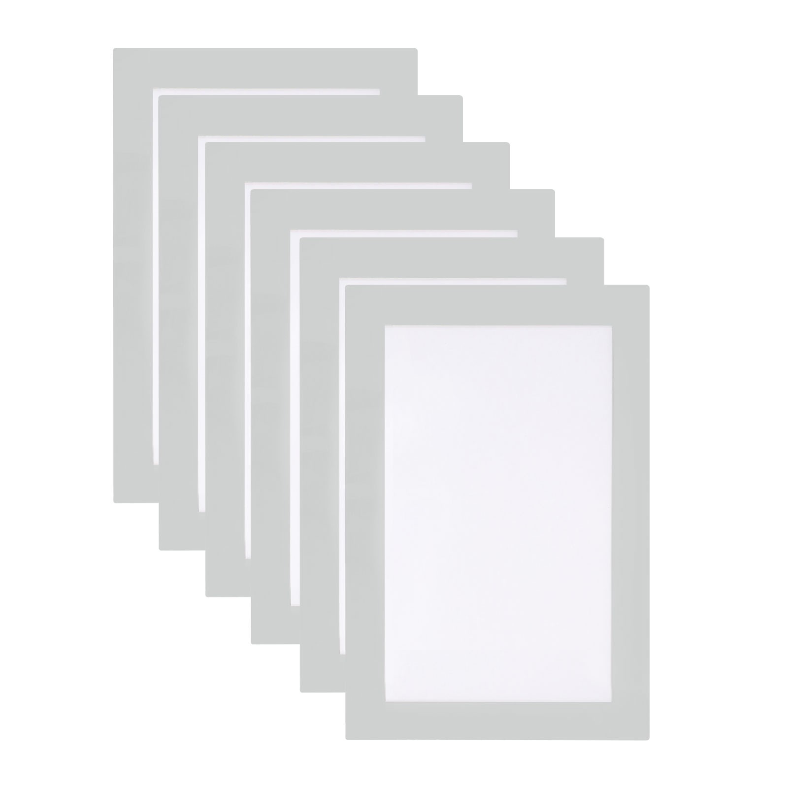 6pcs Self Adhesive Magnetic Wall Sign Holder, 4″x6″ Frame Display,Silver