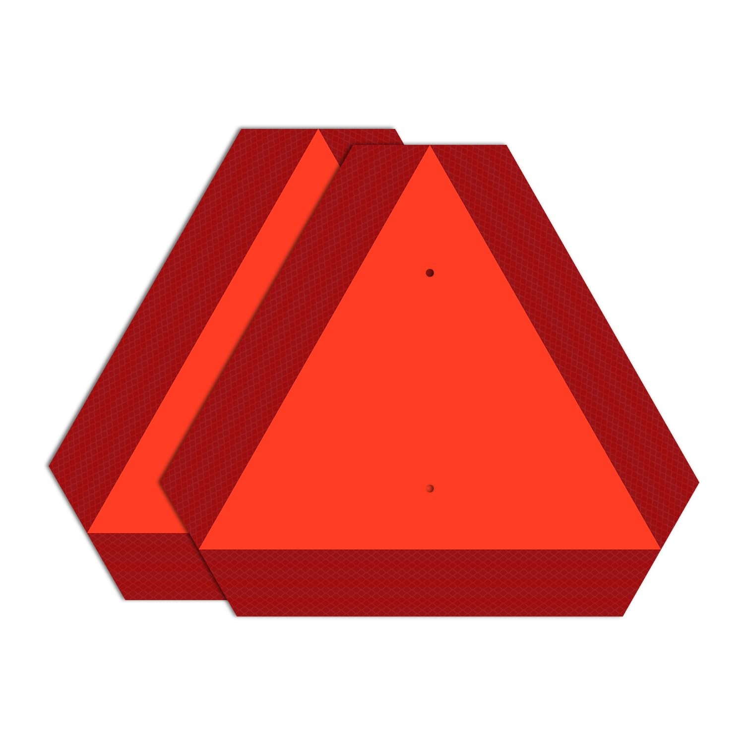 T&R Metal Slow Moving Vehicle Sign, Safety Triangle Sign – 2 Pack – 14 x16 In…