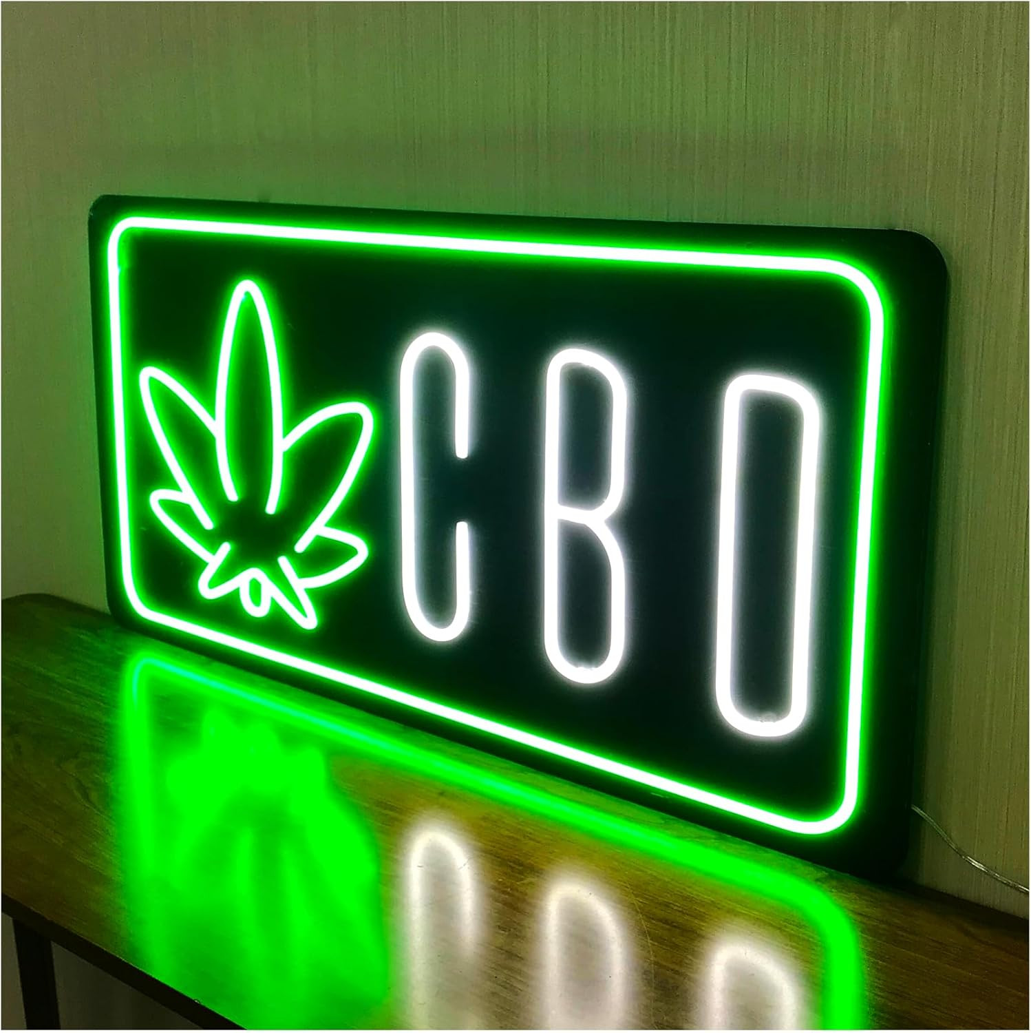 Extra Large 35″x18″ LED CBD Sign – Bright, Unique, High Visibility for Stores