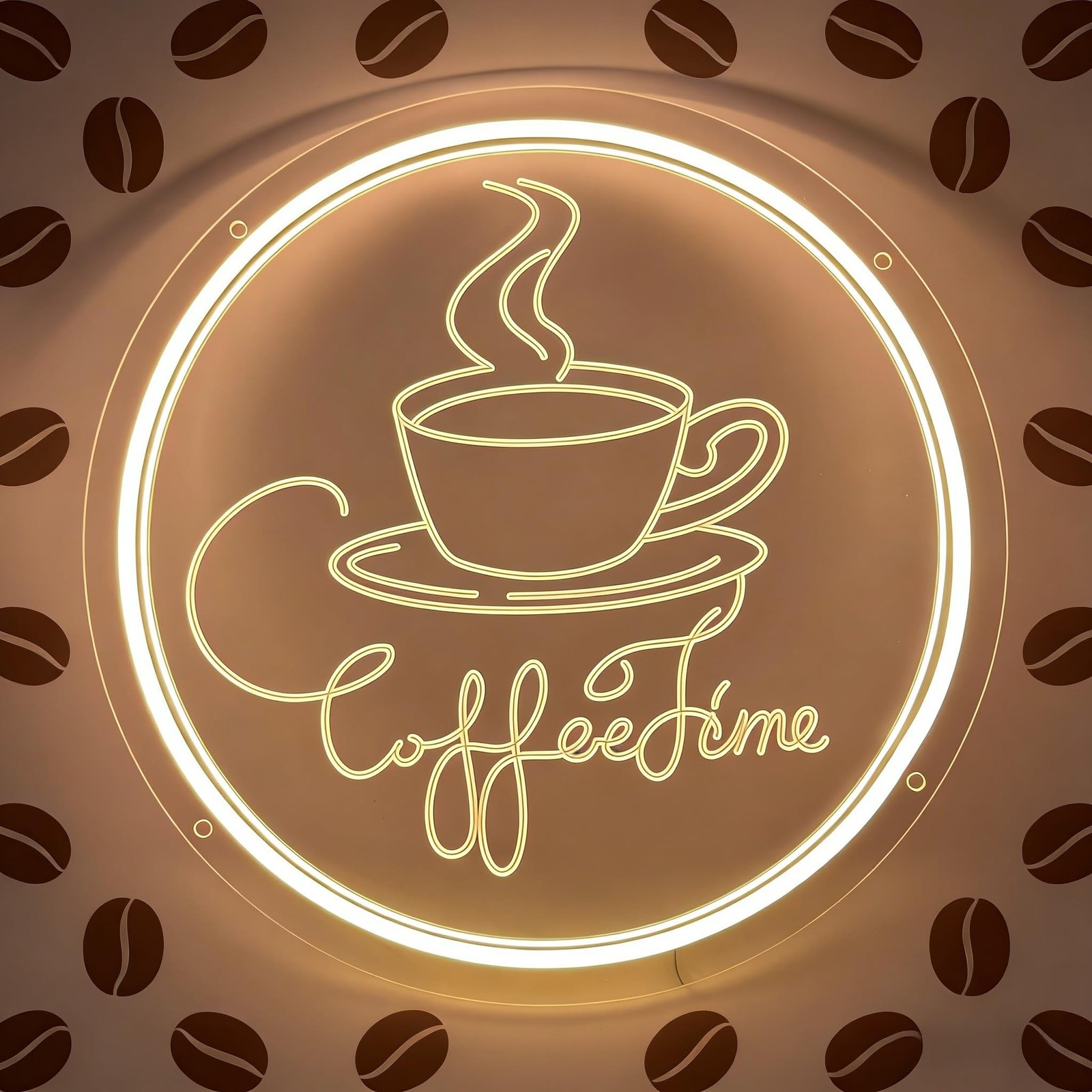 Coffee Sign Coffee Bar Neon Sign for Wall Decor Dimmable LED Sign for Cafe Sh…