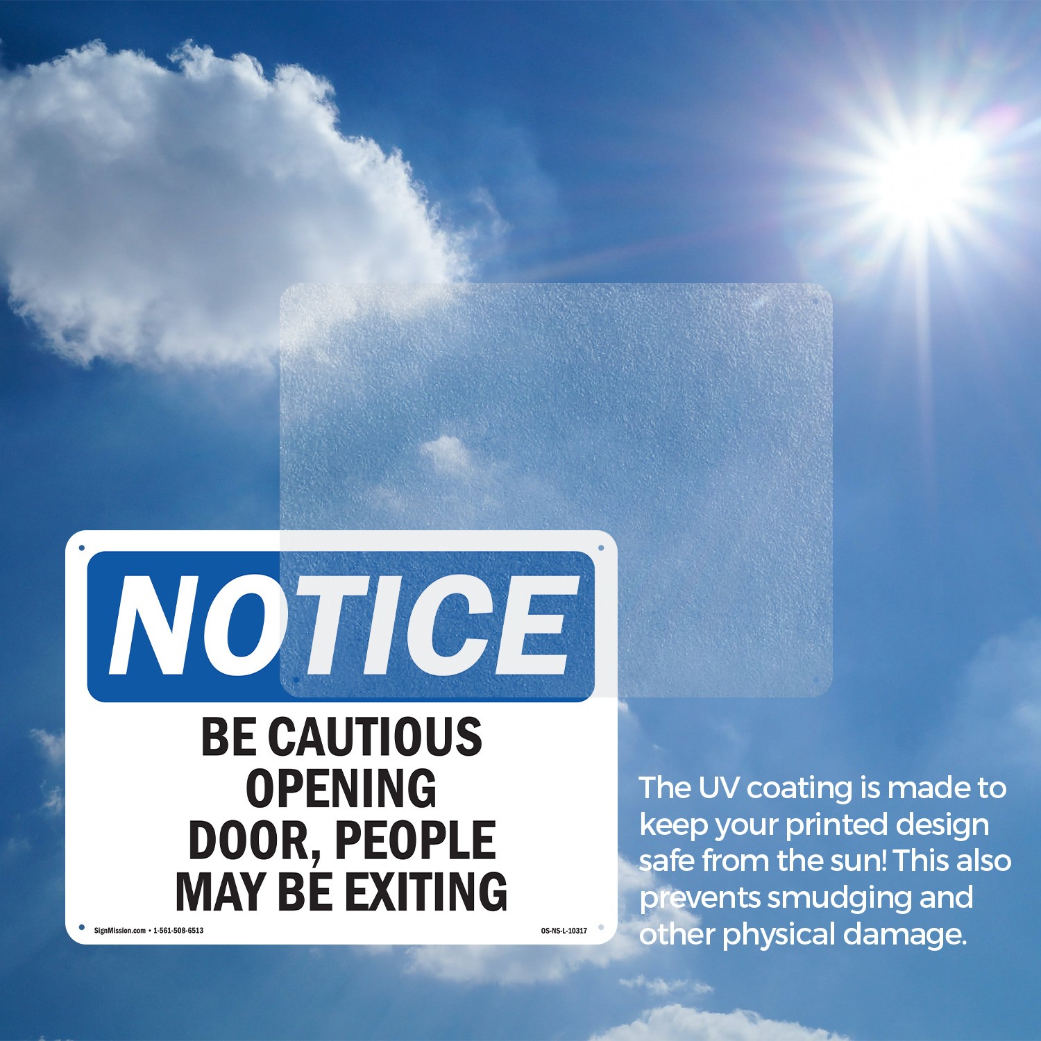 Be Cautious Opening Door People May Be Exiting OSHA Notice Sign – 5 or 10 Pack