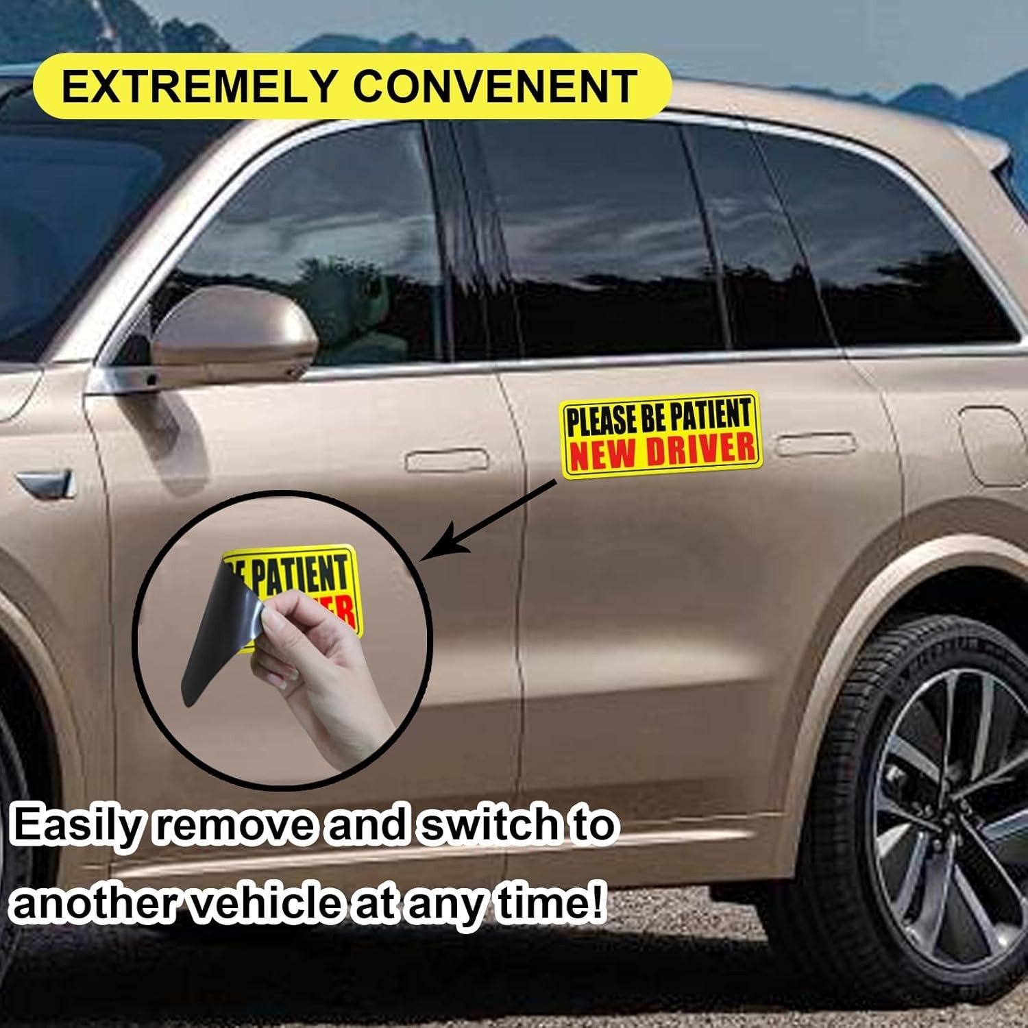 Reflective New Driver Car Magnets – 3 Pack for Enhanced Visibility and Safety