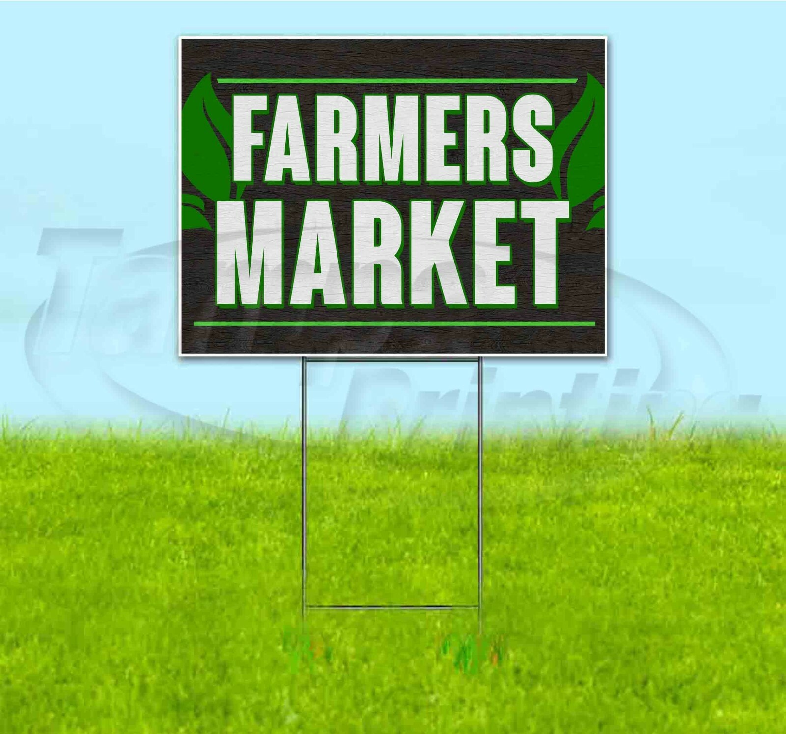 FARMERS MARKET 18×24 Yard Sign WITH STAKE Corrugated Bandit USA PRODUCE