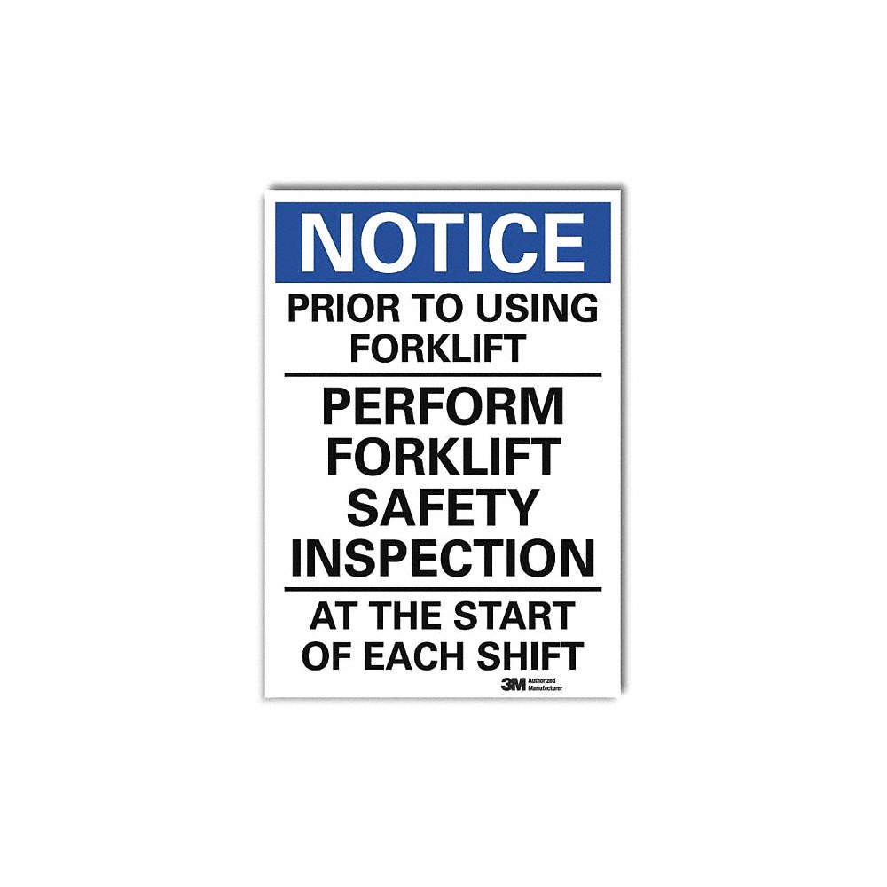 LYLE U5-1467-RD_7X10 Notice Sign,10inx7in,Reflective Sheeting 34JV80
