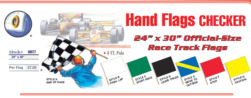 Racing Flag Set 6 24″ x 30″ Official Size Race Track Flags Heavy Duty Nylon
