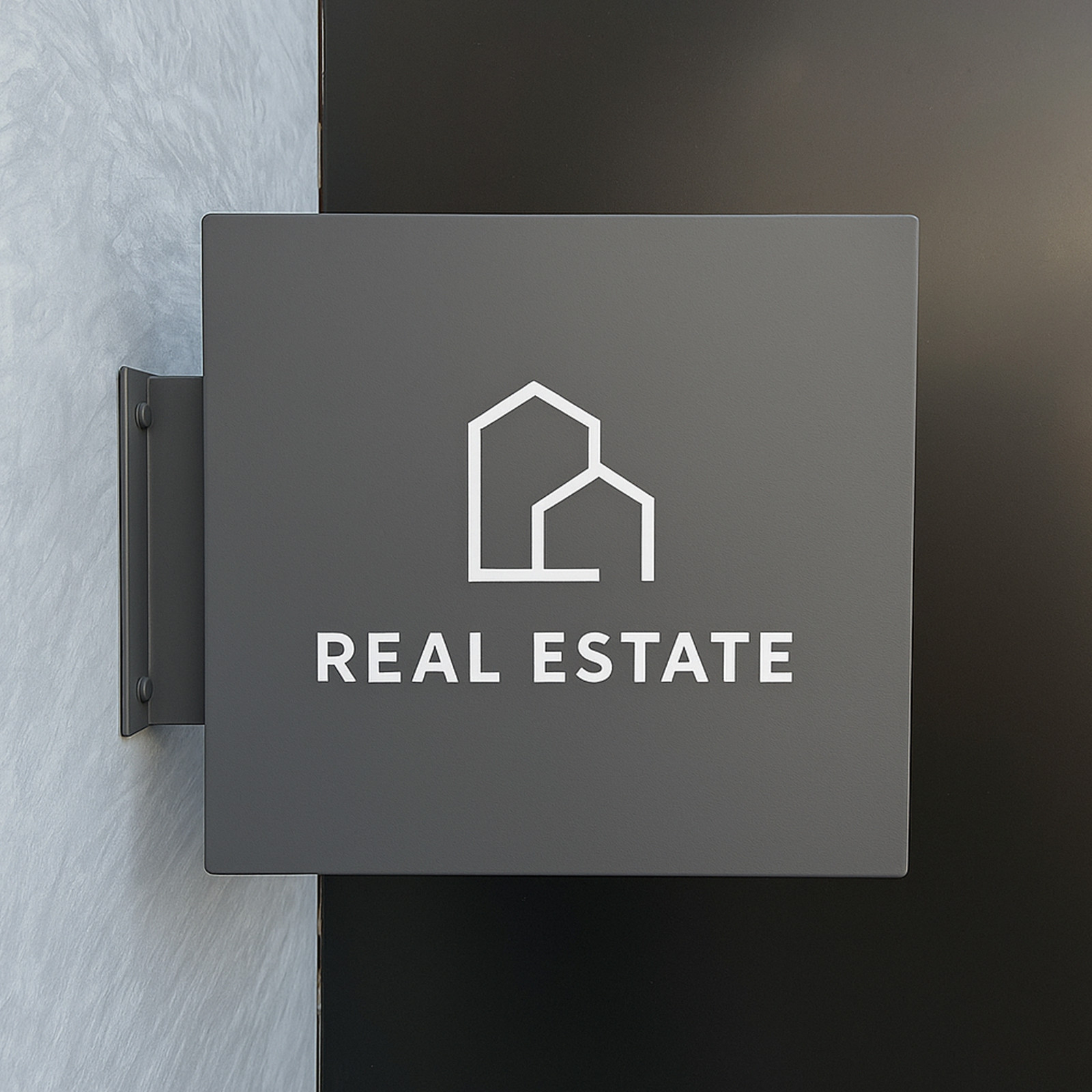Custom Salon Blade Sign – Double Sided Outdoor Business Logo, Hanging Wall Sign
