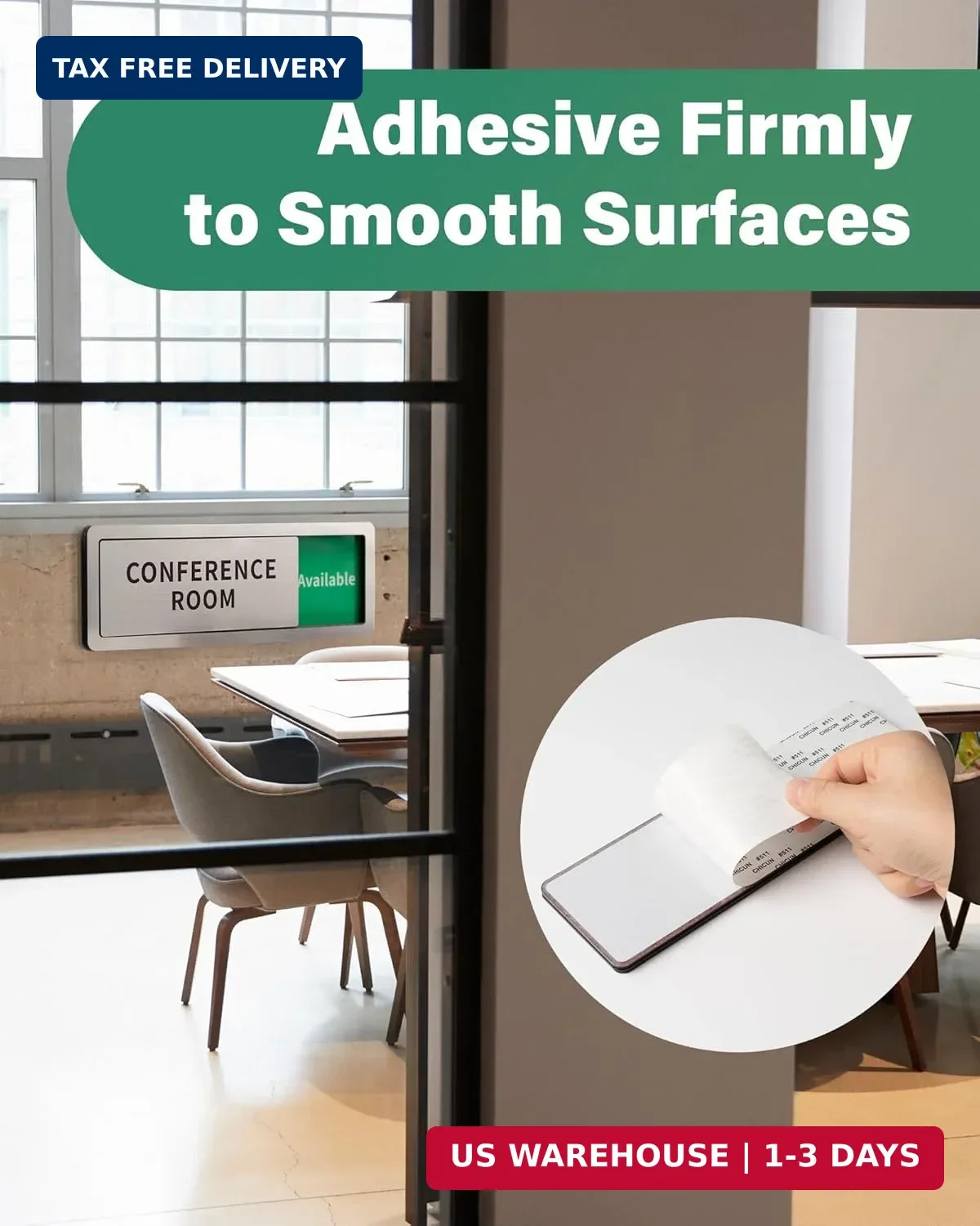 Office Door Signs Do Not Disturb, In Use/Available Slider Sign for Home Office W