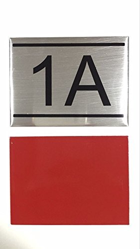 APARTMENT NUMBER SIGN -1A -BRUSHED ALUMINUM (2.25X3)