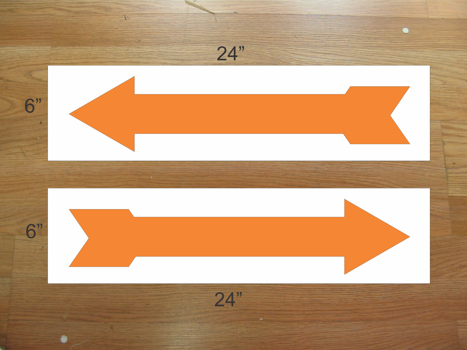 ARROW ORANGE 6″x24″ REAL ESTATE RIDER SIGNS Buy 1 Get 1 FREE 2 Sided Plastic