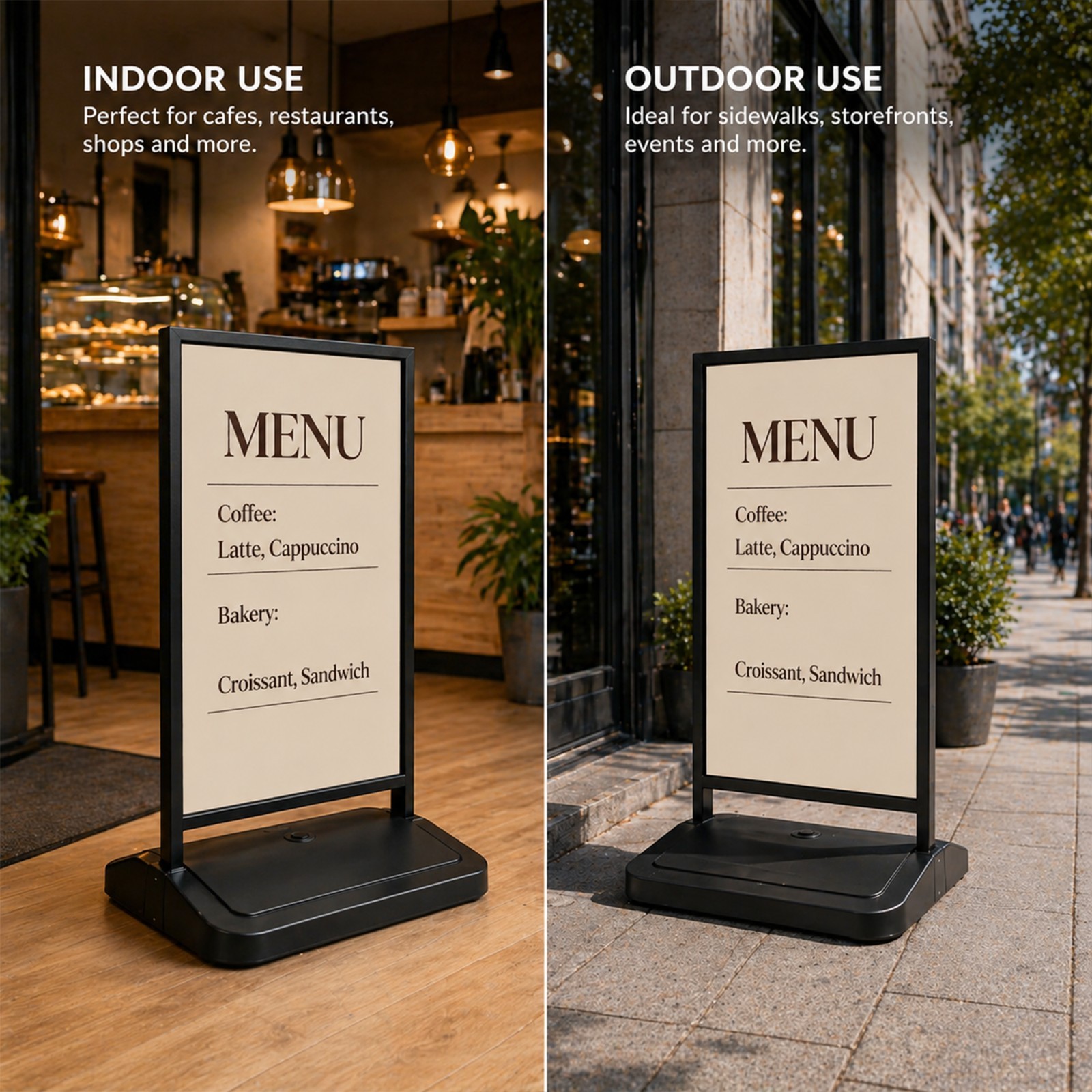 24″x36″ Heavy-Duty Sign Holder Outdoor/Indoor Water Filled Base Board Sign Stand