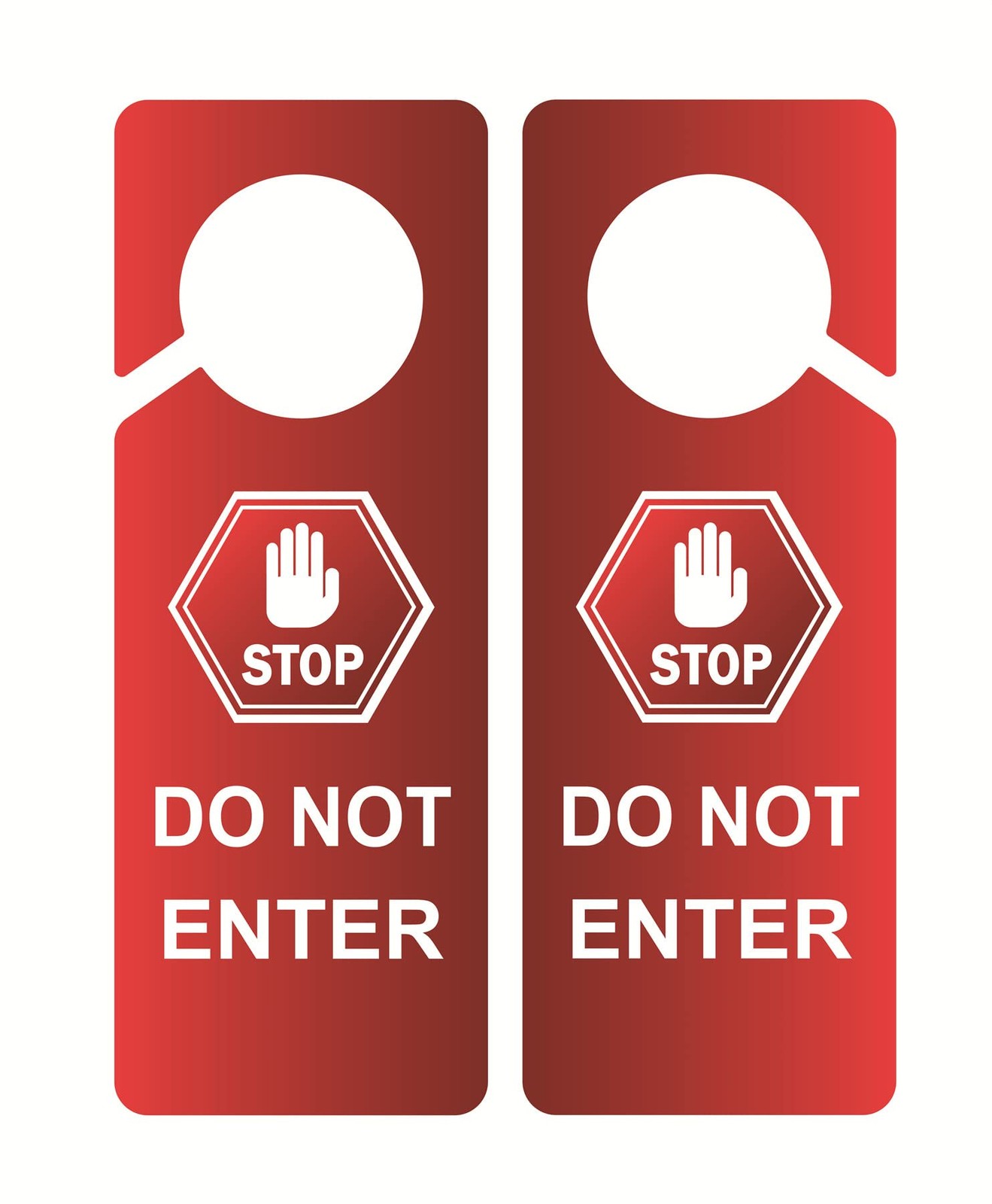 5 PCS Stop Do Not Enter Door Hanger Sign 3.5×9.5 Inch Plastic Tag Office