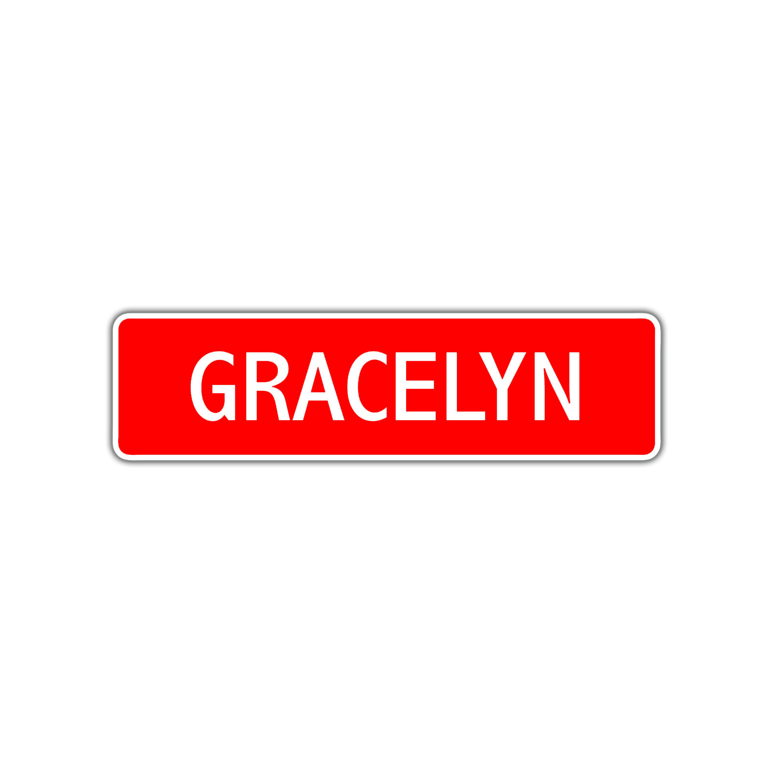 Gracelyn Girls Name Letter Printed Label Art Decor Novelty Aluminum Metal Sign