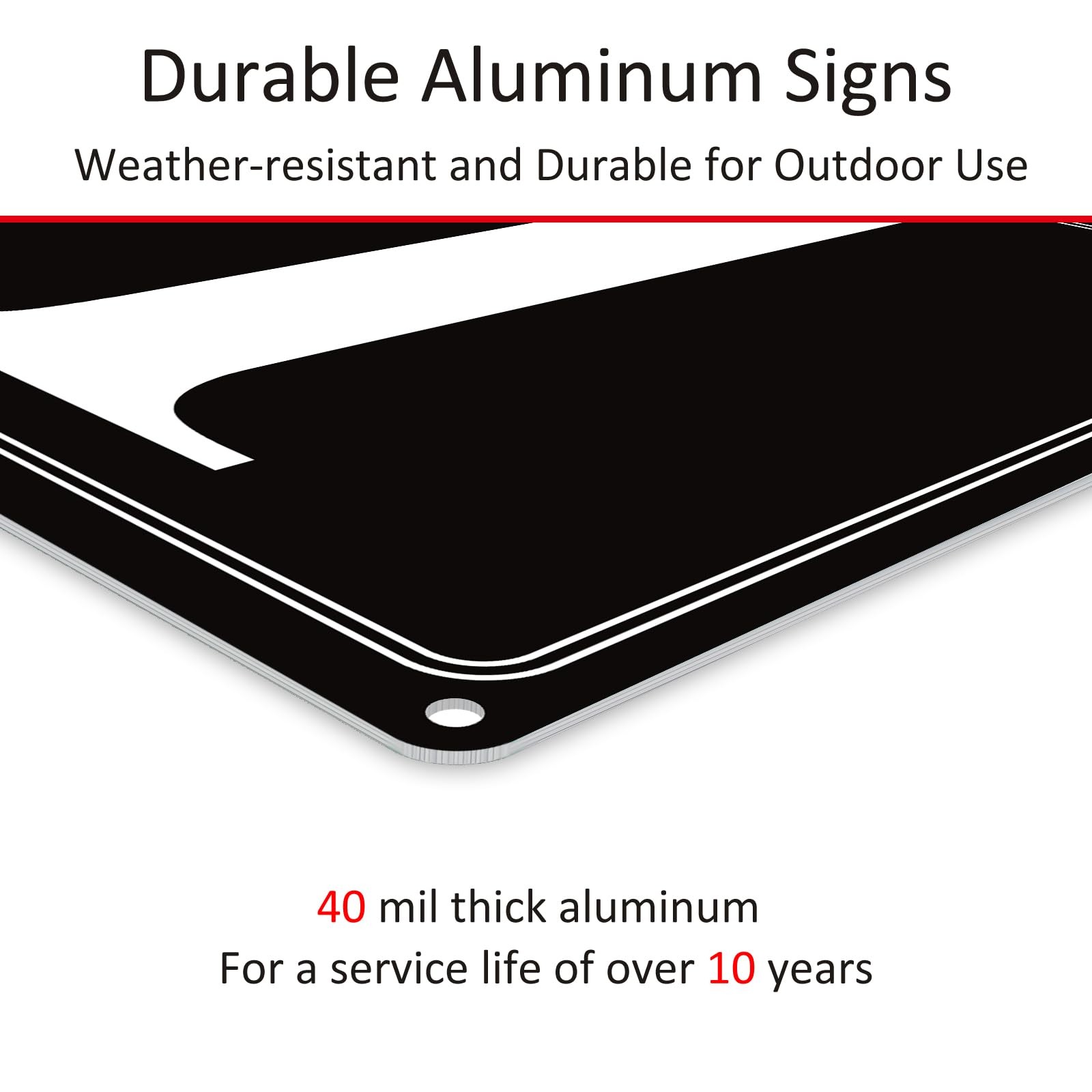 i-CowFun Premium Aluminum Number Signs 9, Metal 12″ X 12″ Black Numbered Sign…