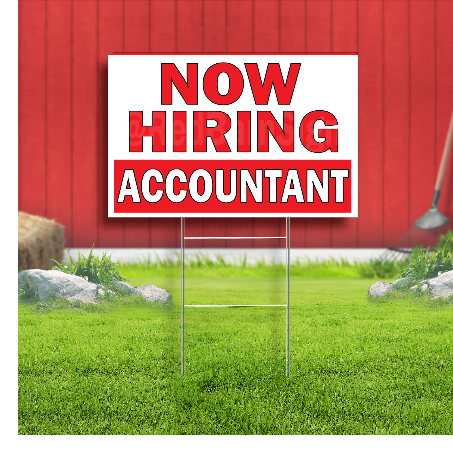 Now Hiring Accountant Coroplast Sign Plastic Indoor Outdoor Yard Sign