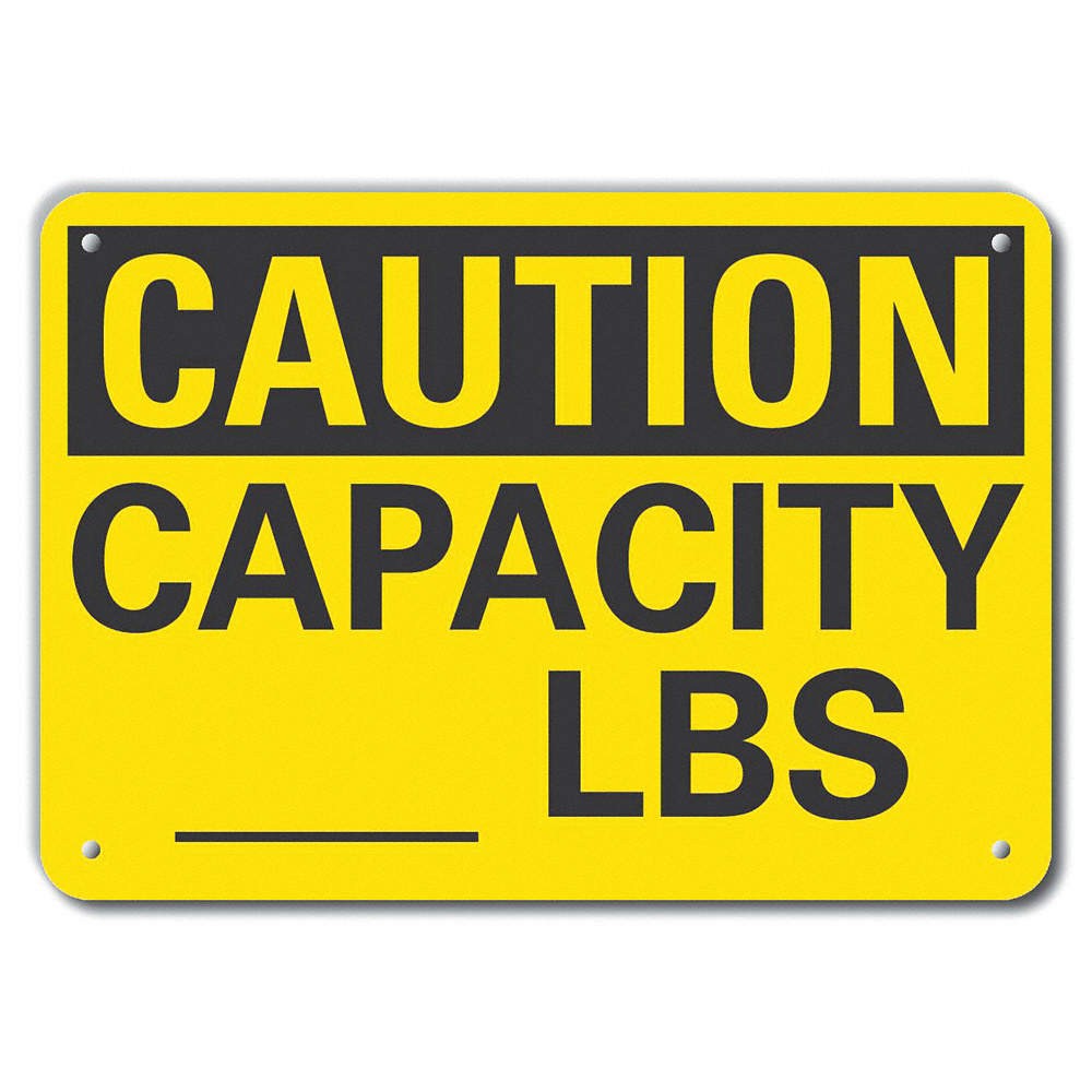 LYLE LCU3-0241-NP_10x7 Caution Sign,7 inx10 in,Plastic 460F89