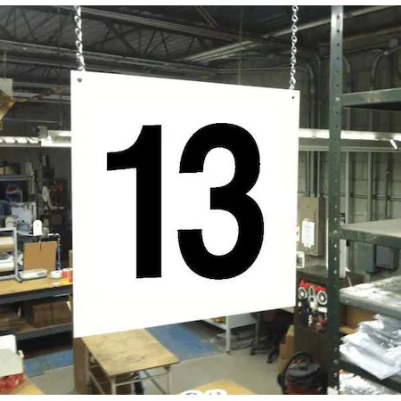 Stranco Hps-Fs1212-13 Hanging Aisle Sign, 12 In Height, 12 In Width, Pvc Board
