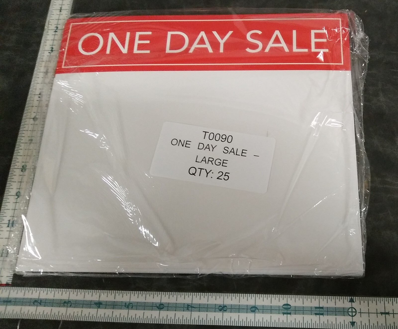 Large one day sale Sign Red White 11×9.5 25 Pc Cardboard lot of 8