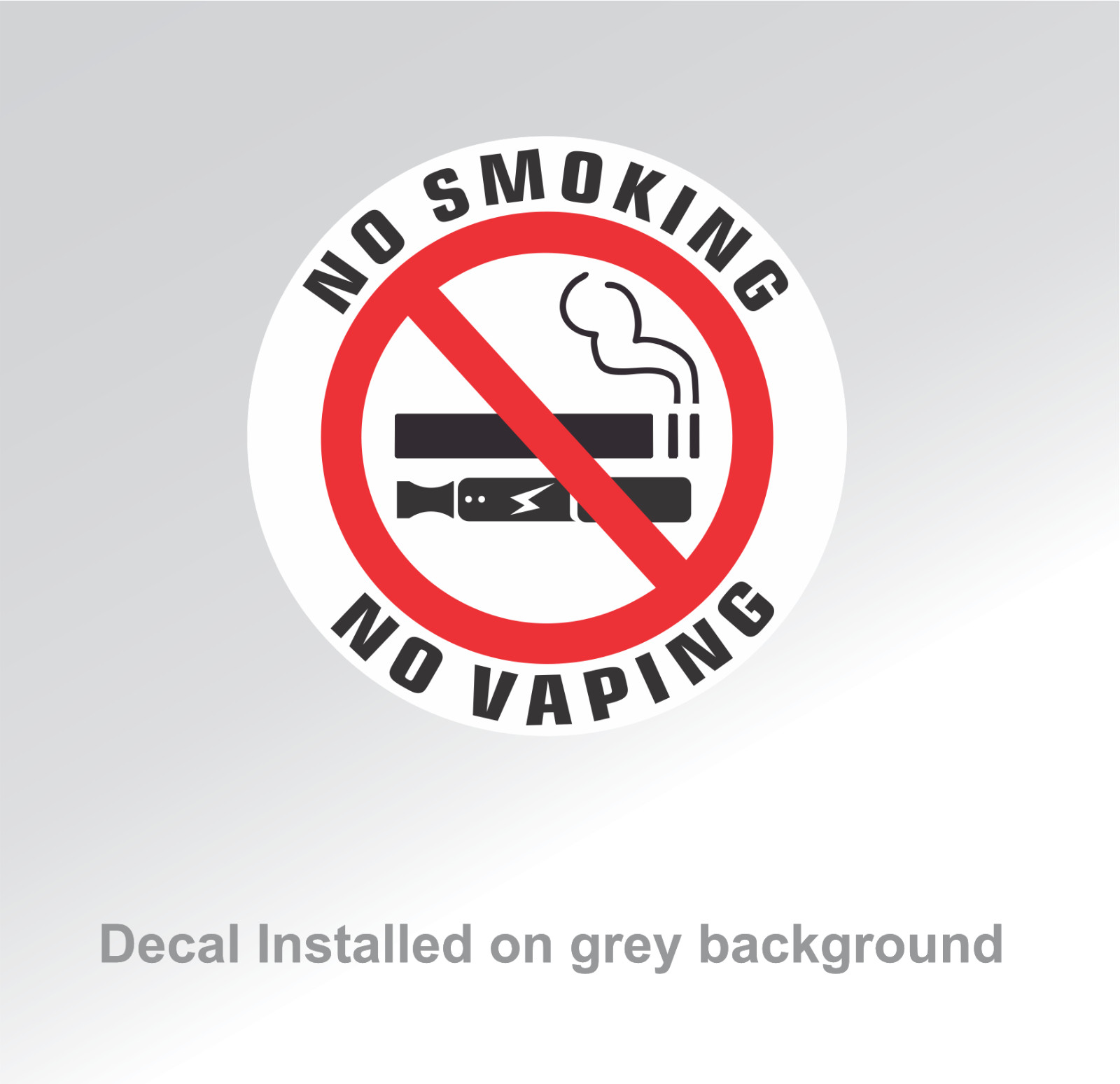 NO SMOKING N0 VAPING stickers | Select a Size | white | outdoor durable | decals