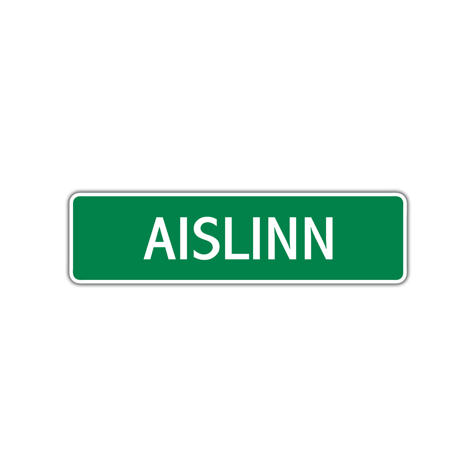 Aislinn Girls Name Letter Label Printed Art Decor Novelty Aluminum Metal Sign