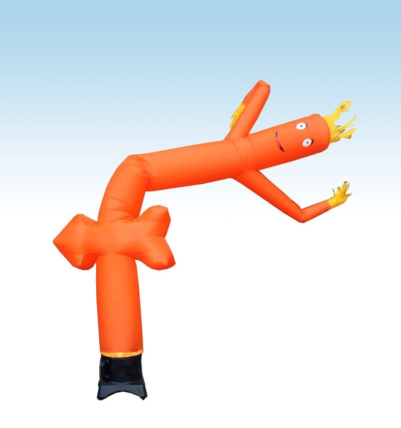 Advertising Inflatable Tube Man 12ft Orange Arrow Blow Up Wavy Flailing w Blower