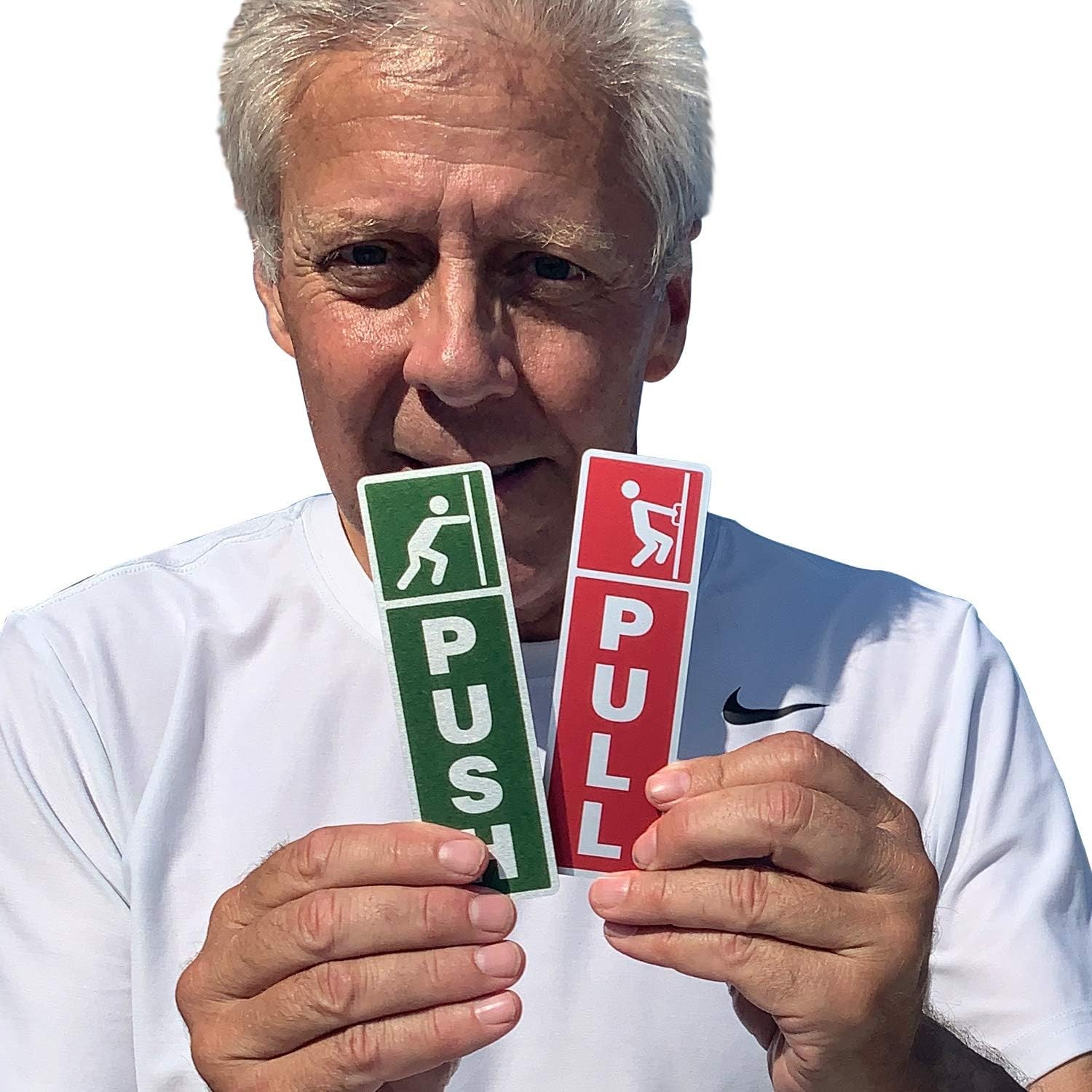 Pull/Push Kit 2 PCS Anodized Signs 1.5×5 Inch Aluminum Door Hardware