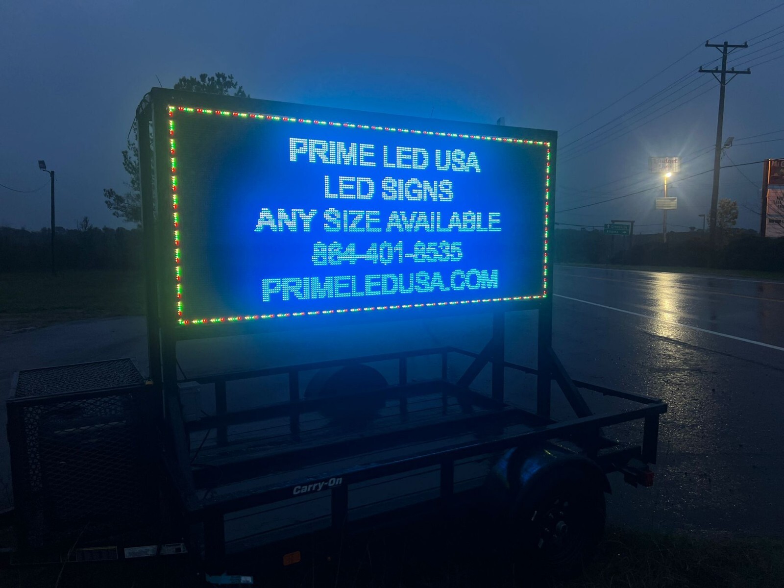 2 Sided Outdoor Programmable LED Sign Full Color DIP 3 X 6 FT Digital Scrolling