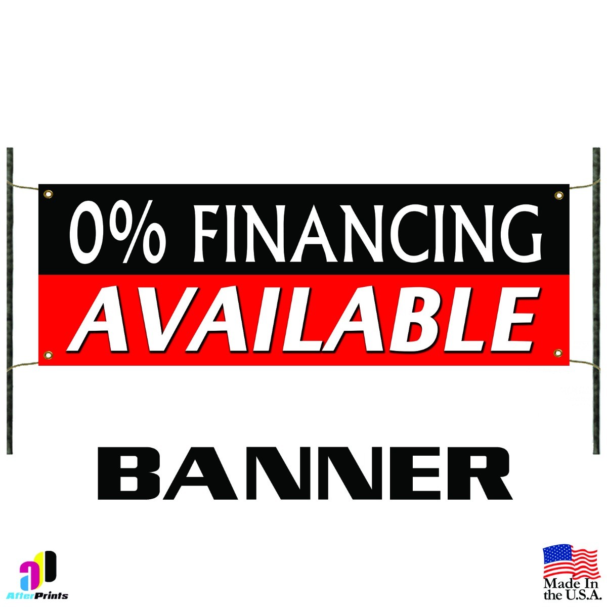 0% Financing Available Vinyl Banner Sign Auto Easy Credit Pay Here Made in USA