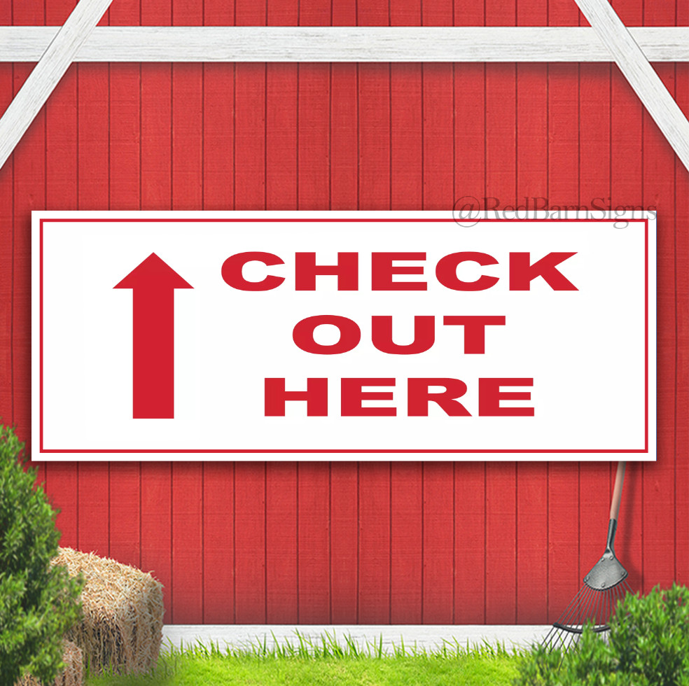 CHECK OUT HERE Indoor Outdoor Banner Sign with grommets