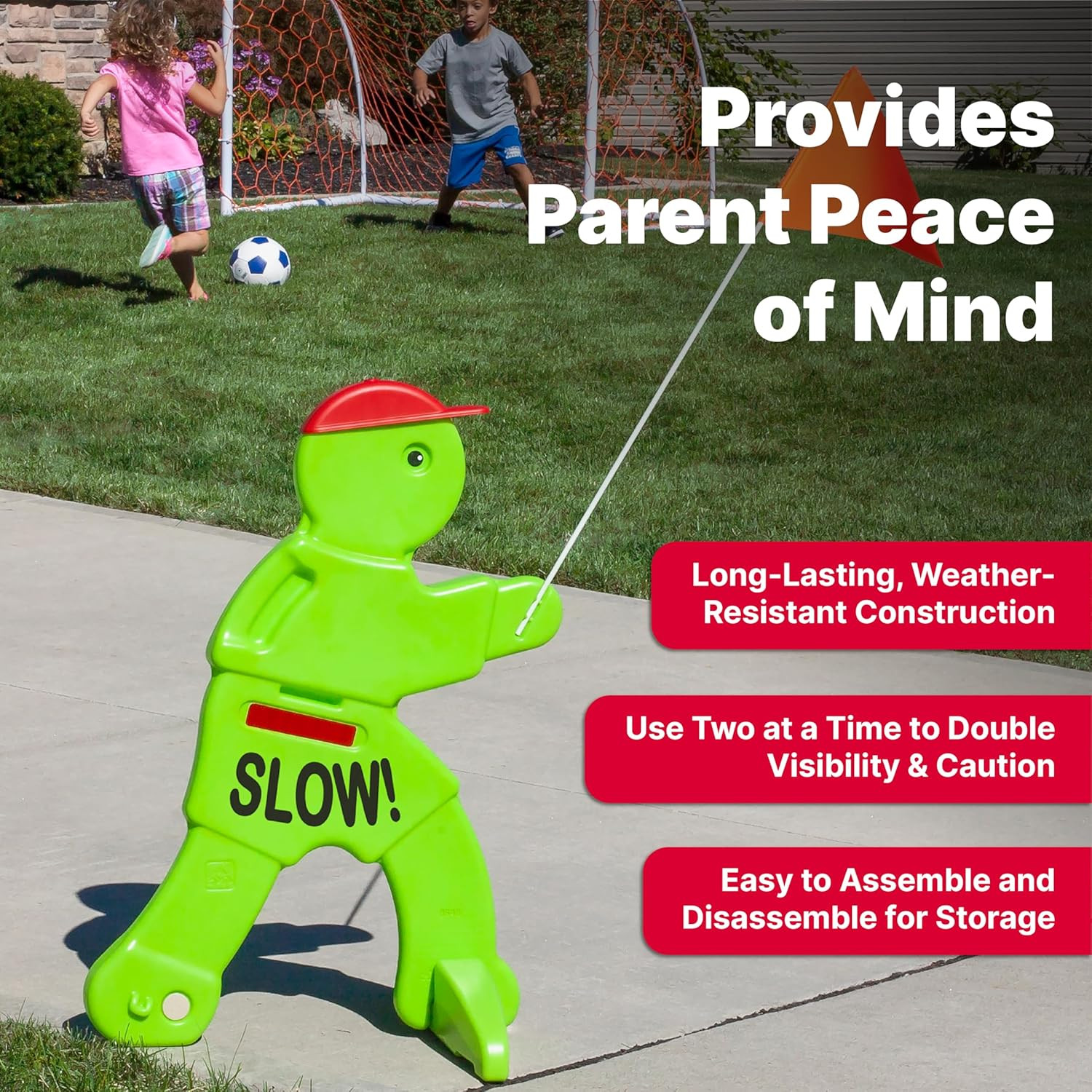 Kid Alert Street Safety Sign, Kids at Play Signage for Neighborhood Safety, 32-I