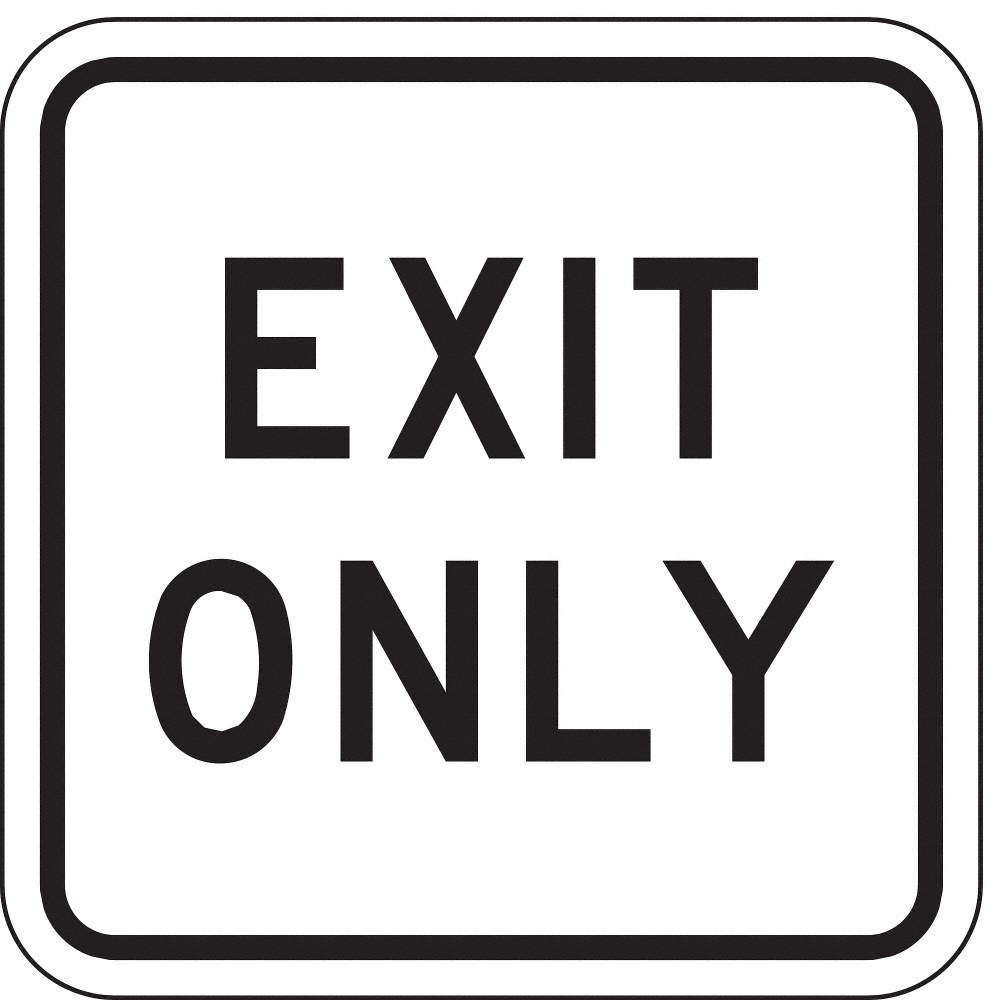 LYLE LR7-68-18DA Exit Only Parking Sign,18″ x 18″ 6DUX5