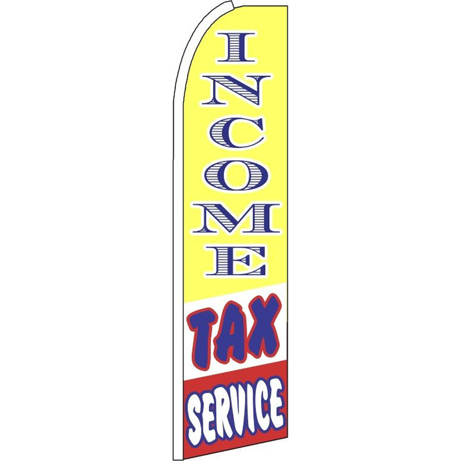 Income Tax Service 2 1/2 ft X 11 1/2 ft Polyester Swooper Flag