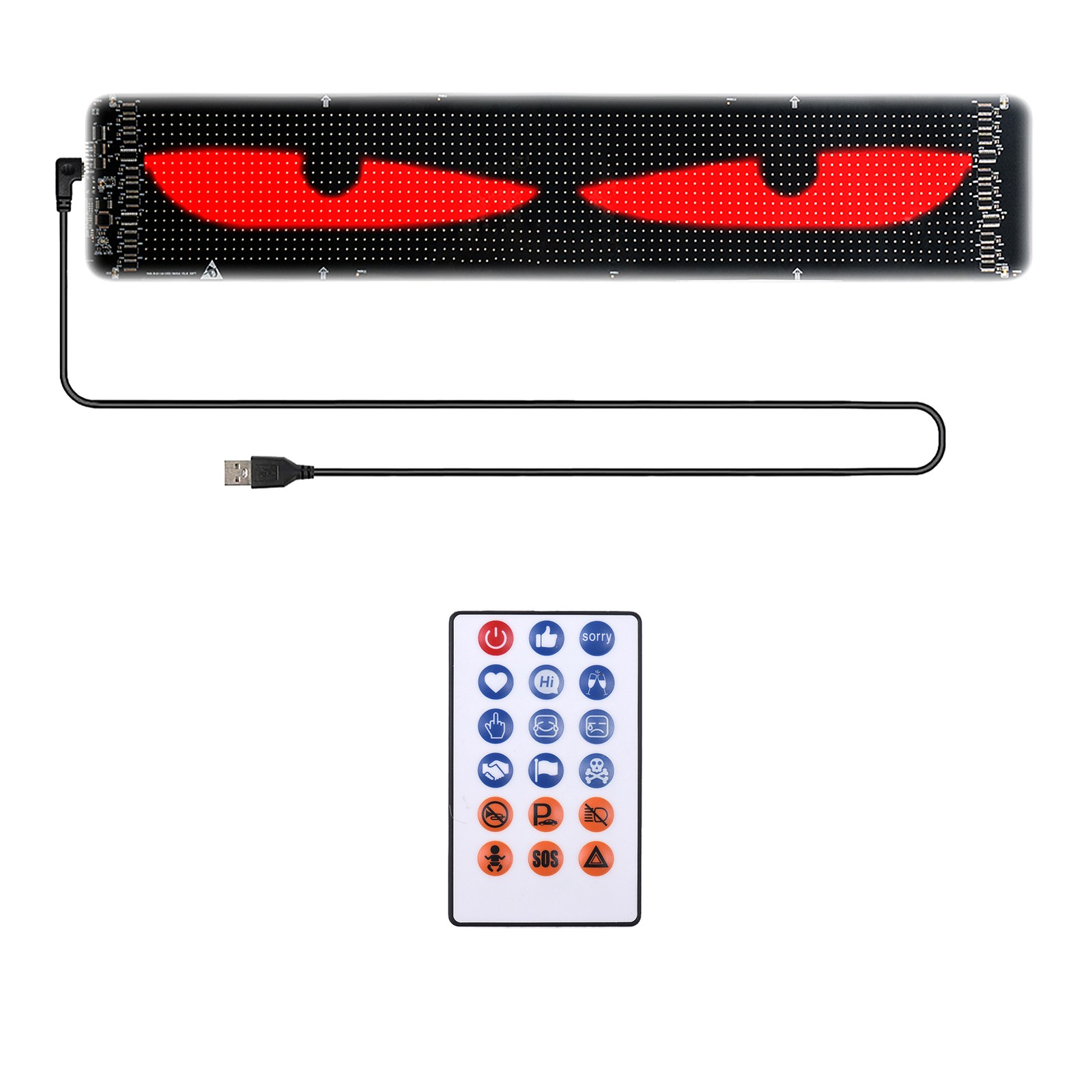 1-DIY Eyes Light For Windshield With Remote And APP Control BT Connect SFPJ