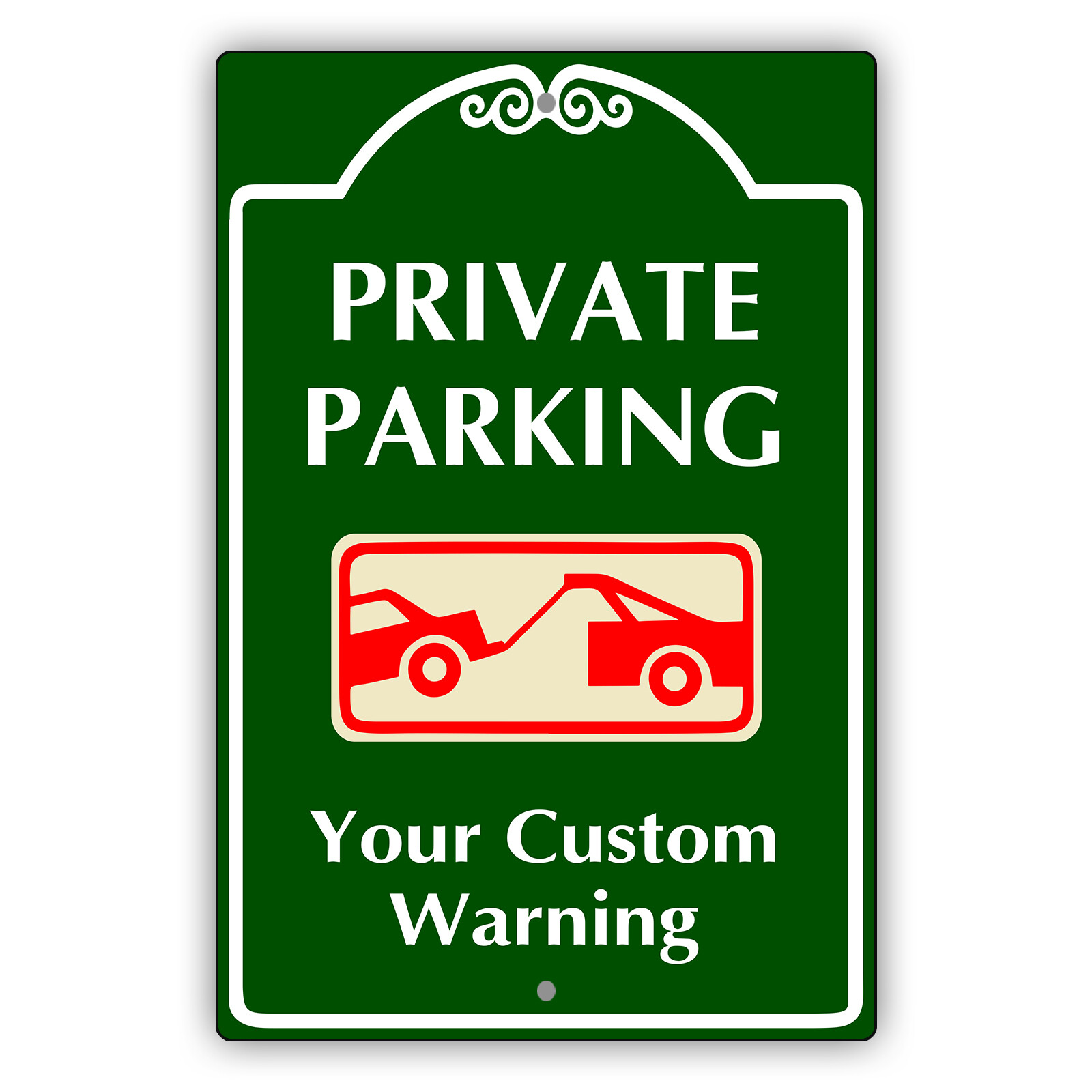 Custom Sign Private Parking Your Custom Warning Personalized Aluminum Metal Sign