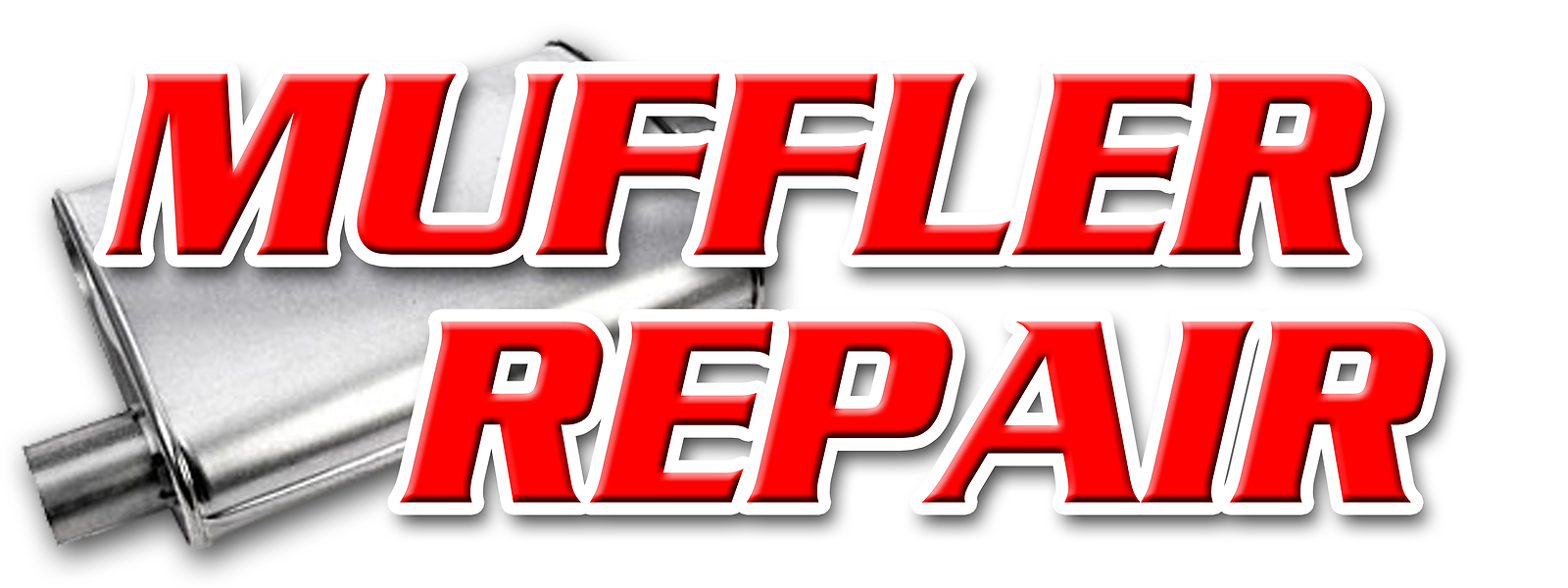 MUFFLER REPAIR DECAL sticker brake shop auto repair oil changes repair