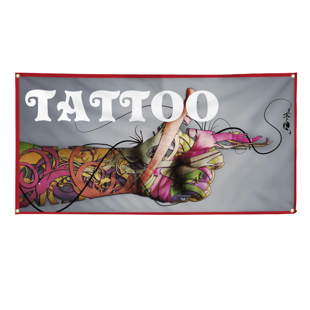 Vinyl Banner Multiple Sizes Tattoo Business B Weatherproof Industrial Yard Signs