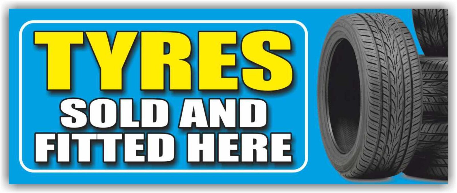 TYRES SOLD AND FITTED HERE Advertising Banner Vinyl Mesh Sign AC Tires Shop Sale