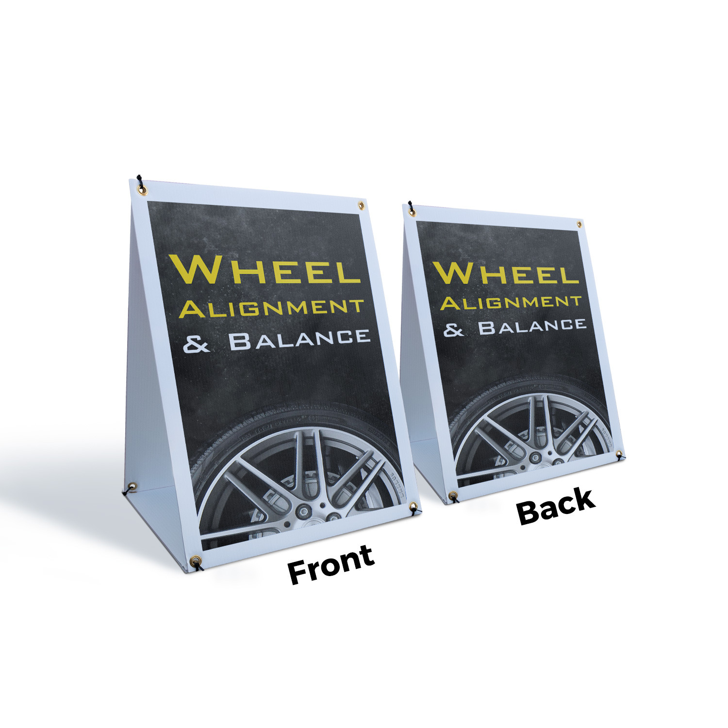 Wheel Alignment and Balancing A-Frame Sidewalk Sign Professional Auto Repair