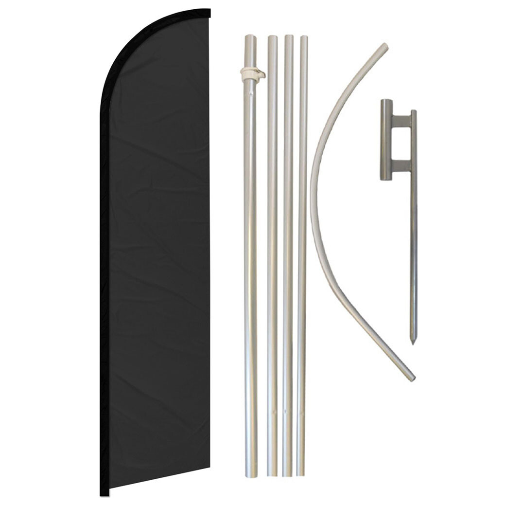 Solid Color Full Curve Windless Swooper Flag Pole Kit Color Flags