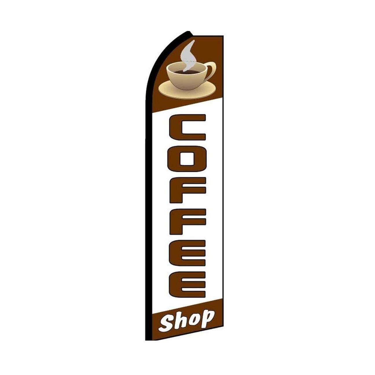 Coffee Shop Swooper Flutter Feather Flag | 3ft W x 11.5ft Tall
