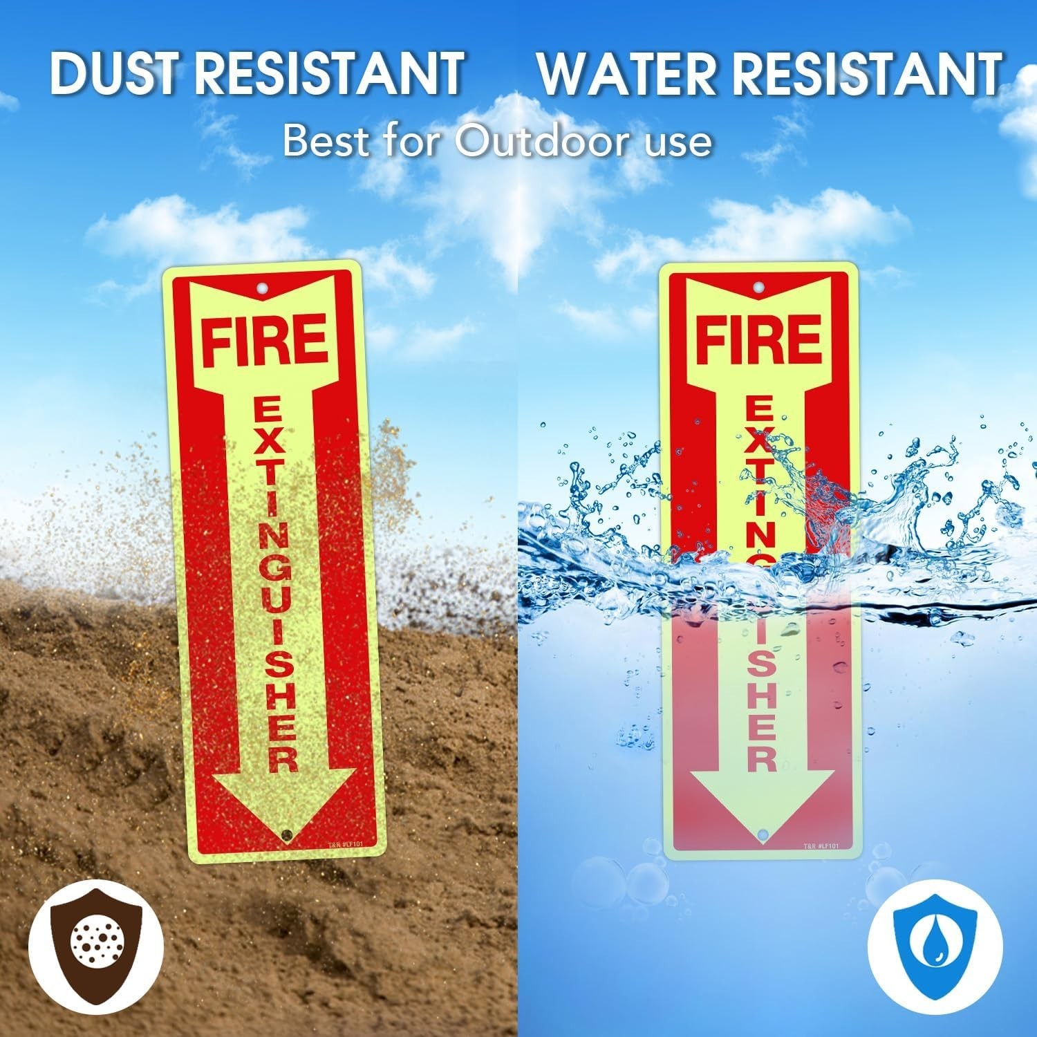 Fire Extinguisher Metal Sign – 12 Pack – 12″x4″ .040 Rust Free Heavy Aluminum…